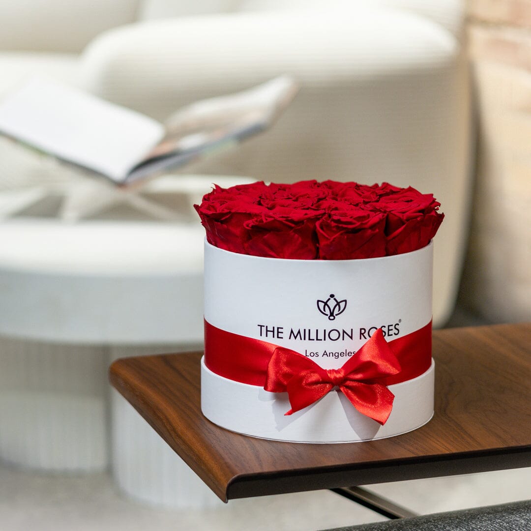 Long Term Box Roses Long Lasting Red Roses | Roses in a Classic White Box | The Million Roses