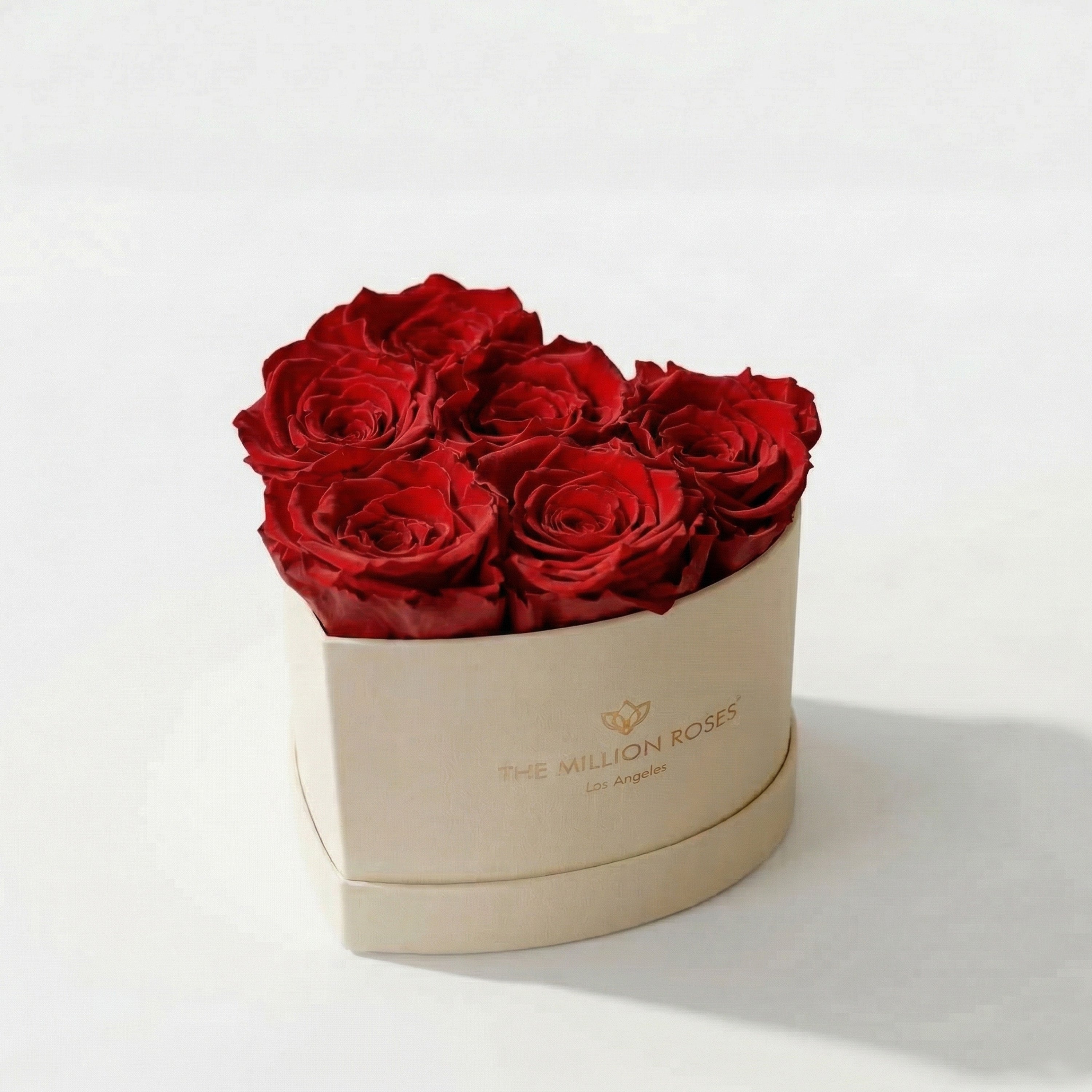 Baby Heart Beige Box | Red Roses