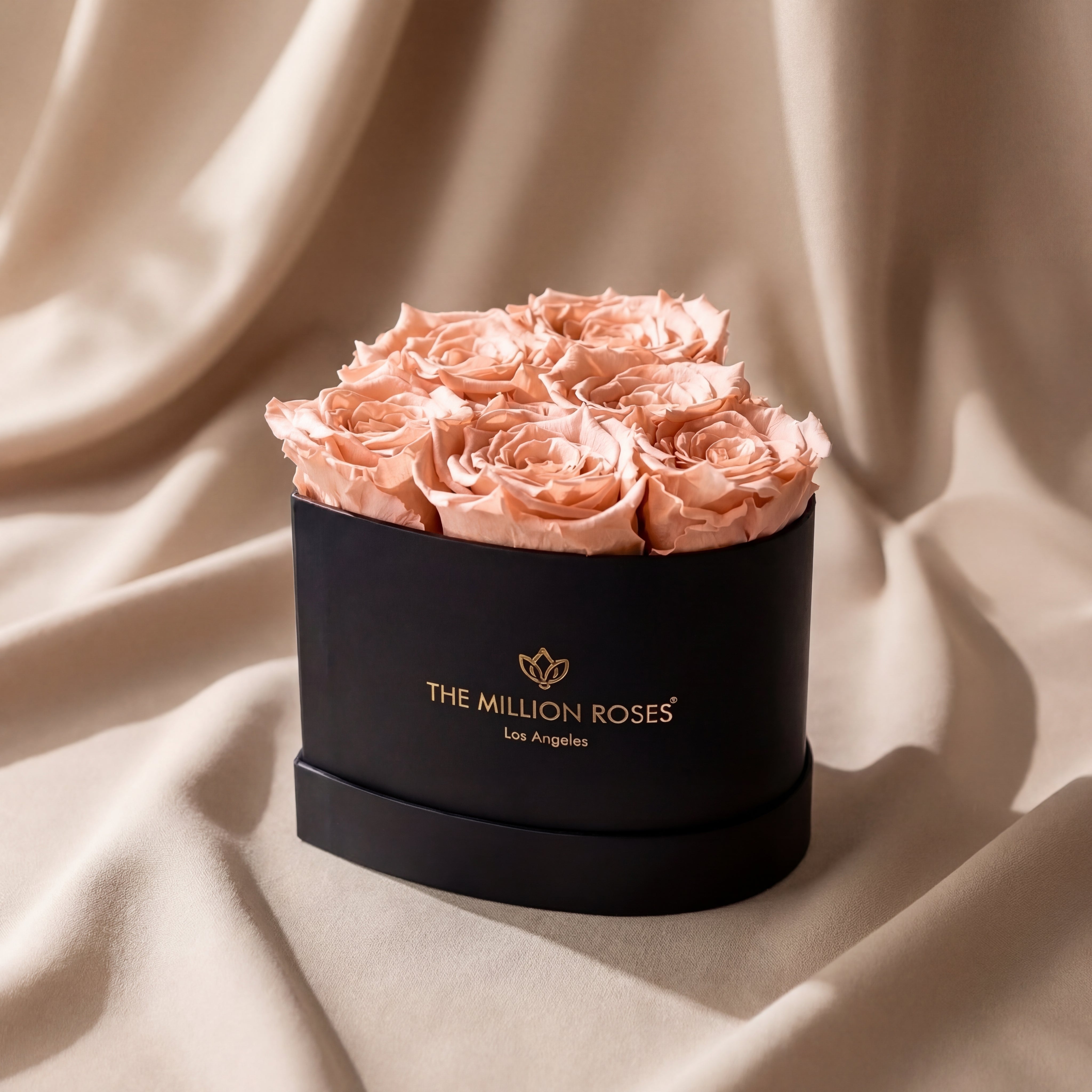 Baby Heart Black Box | Peach Roses
