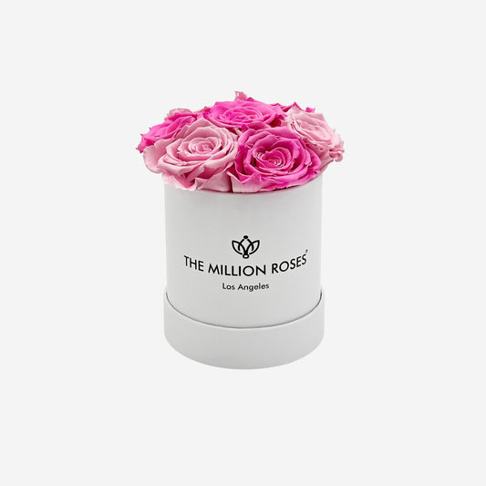 Basic White Box | Candy Pink & Light Pink Roses