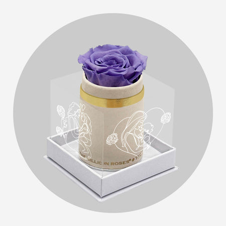 Single Beige Suede Box | Limited Mother's Day Edition | Lavender Rose