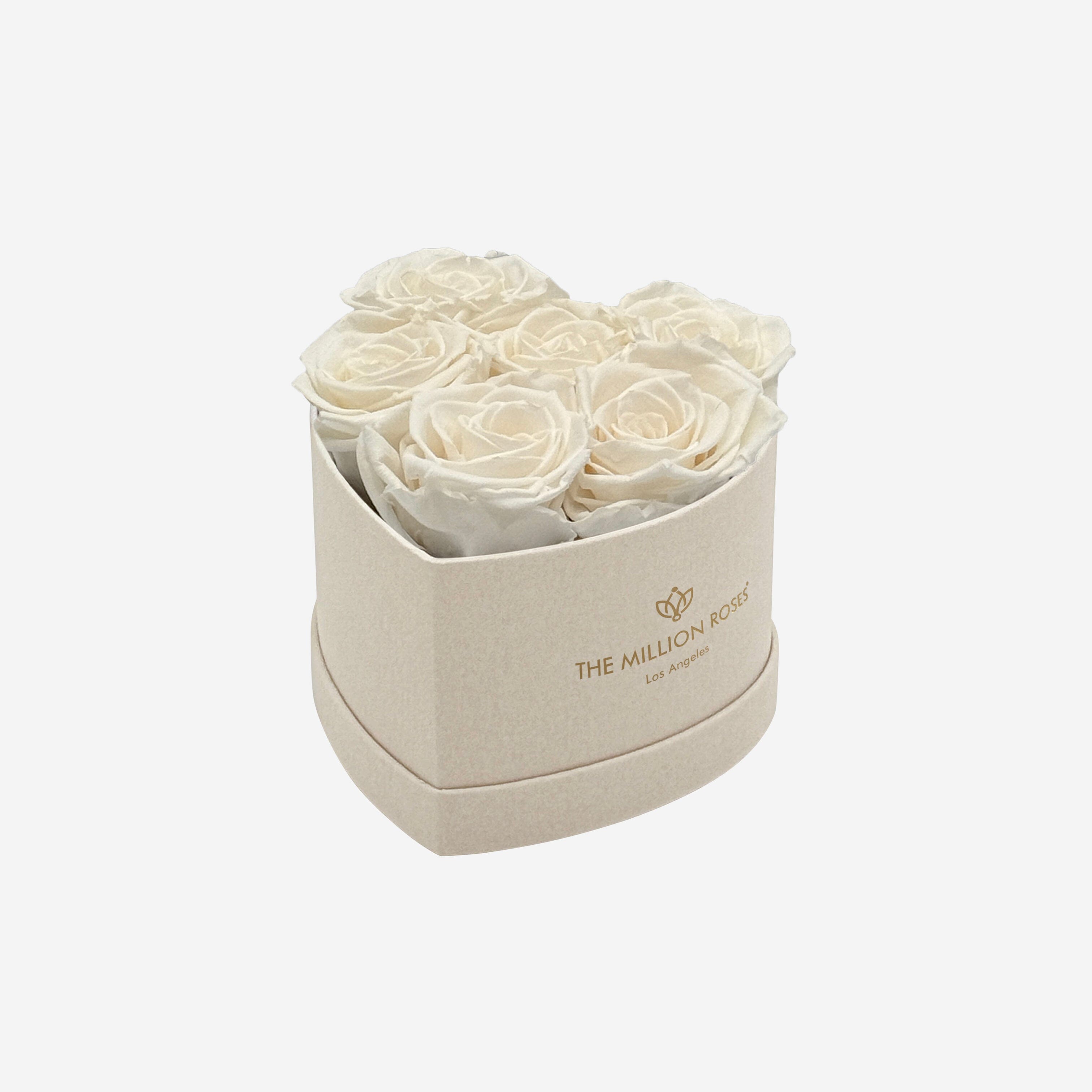 Baby Heart Beige Box | Chardonnay Roses