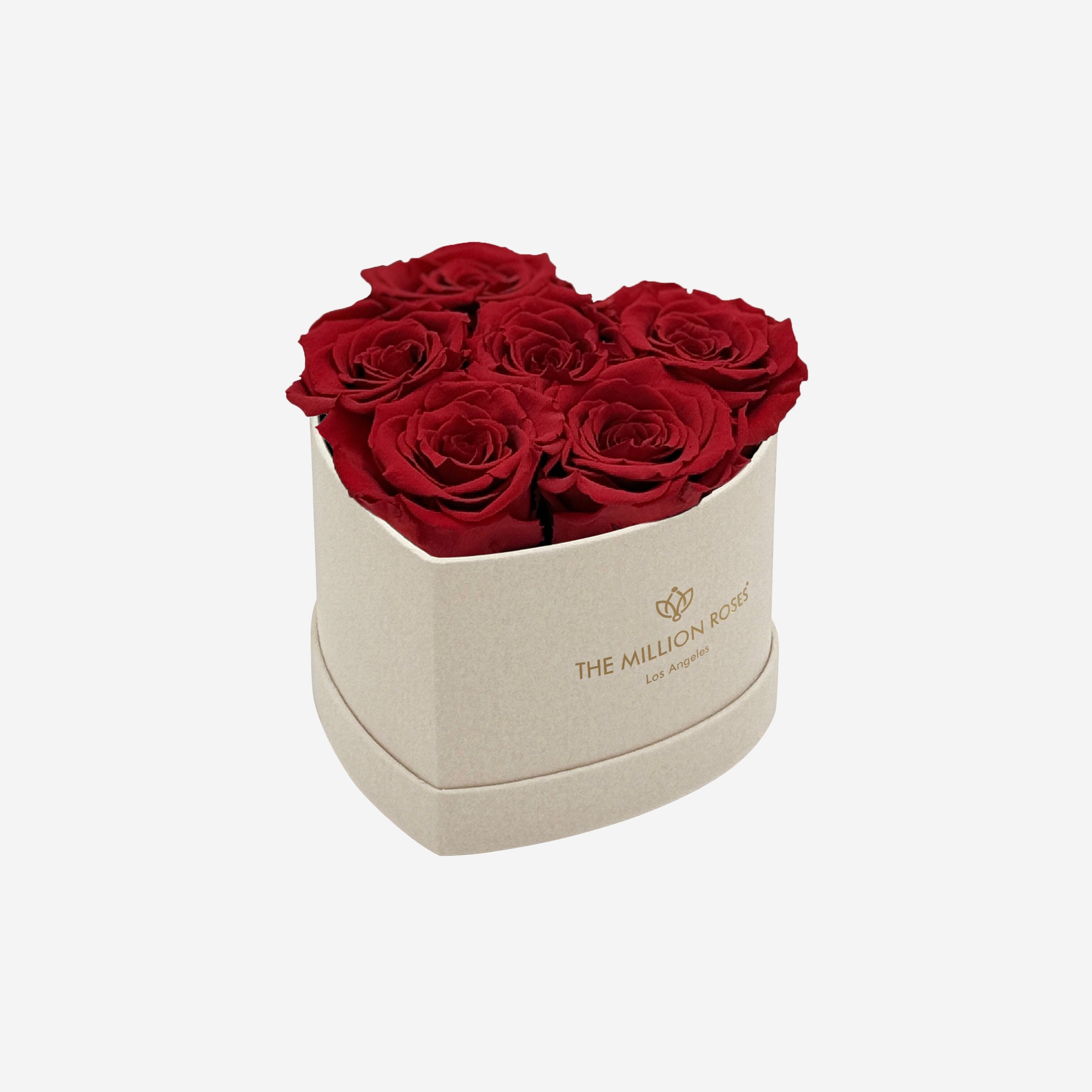 Baby Heart Beige Box | Red Roses