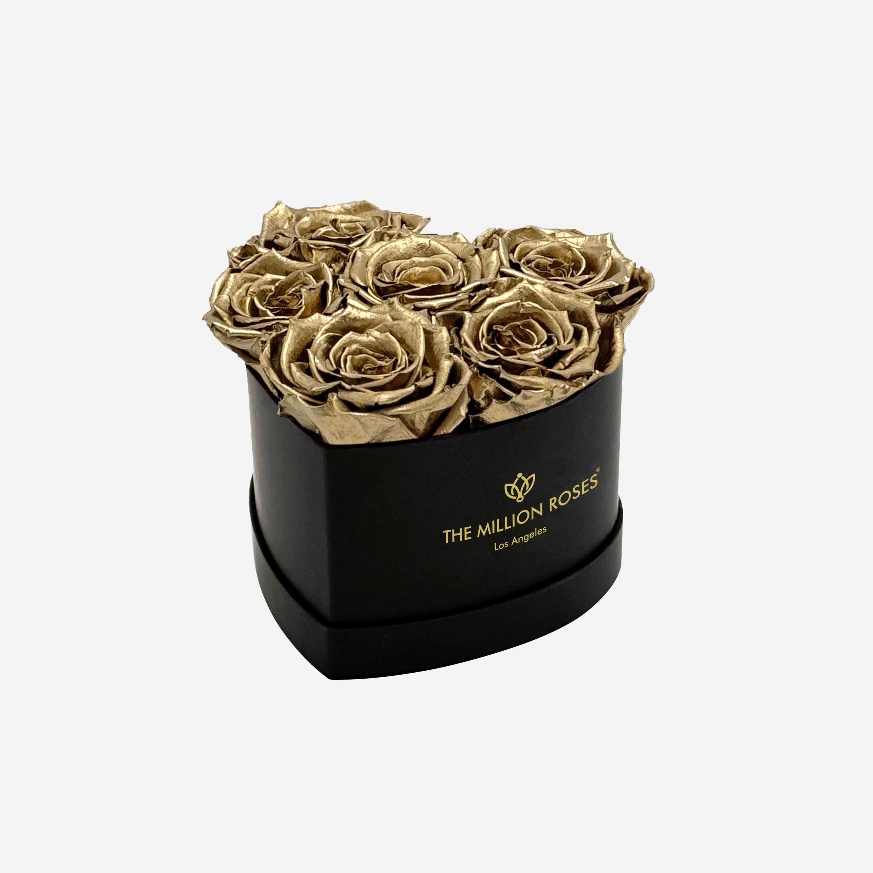 Baby Heart Black Box | Gold Roses