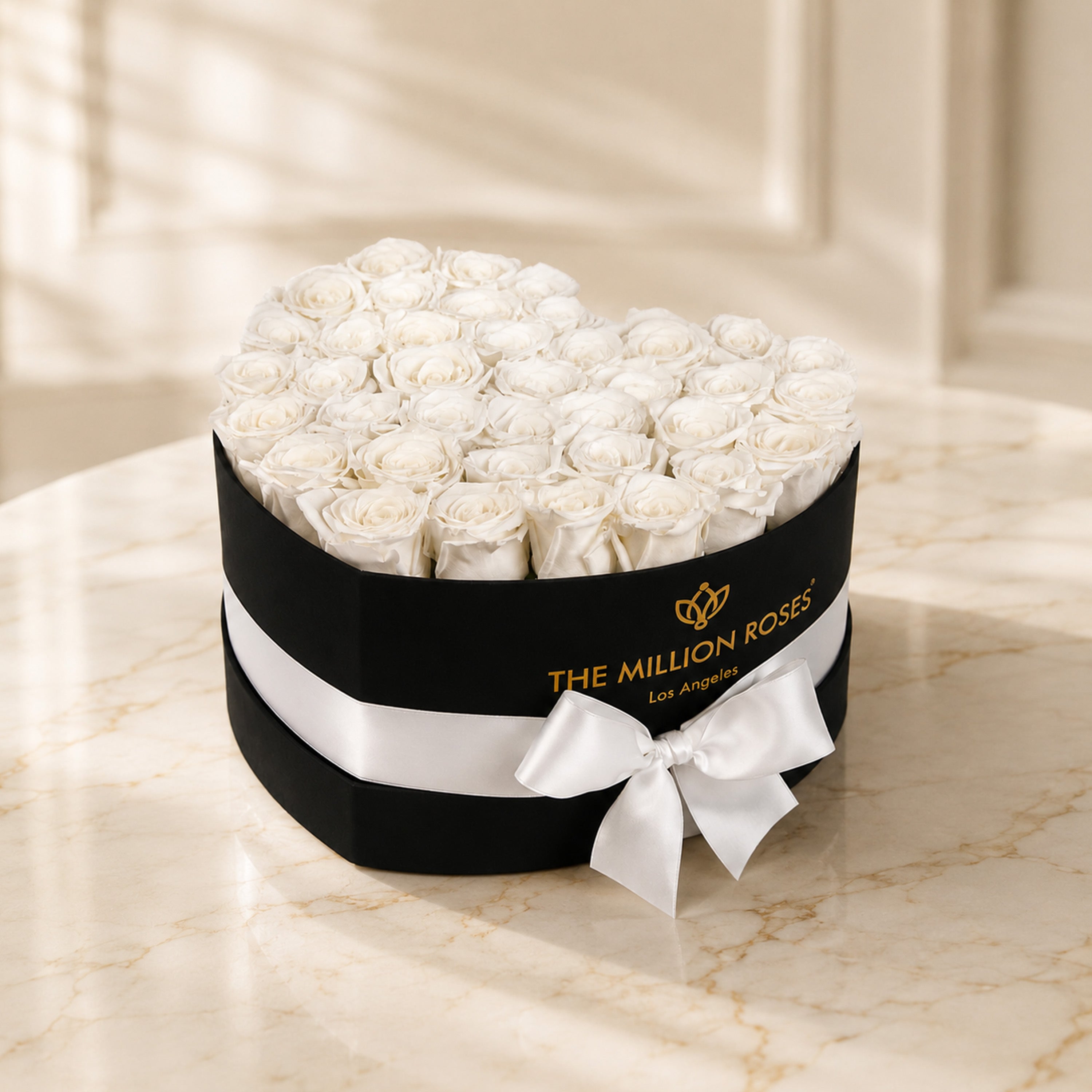 Heart Black Box | White Roses