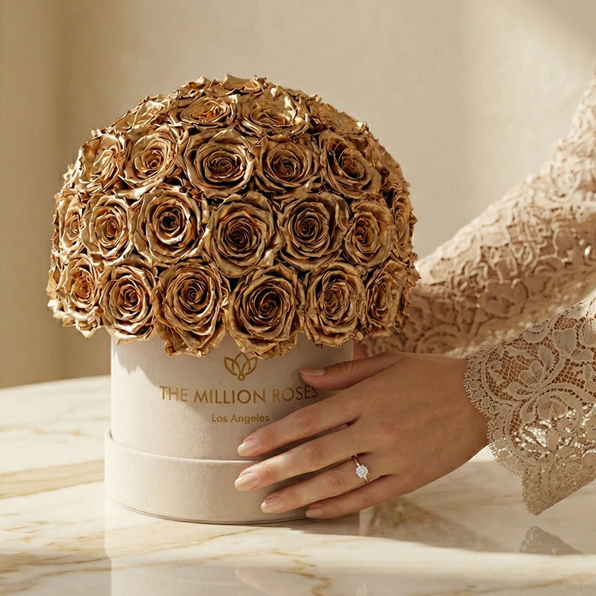 Gold Roses - Preserved & Forever Roses in a Box | The Million Roses®