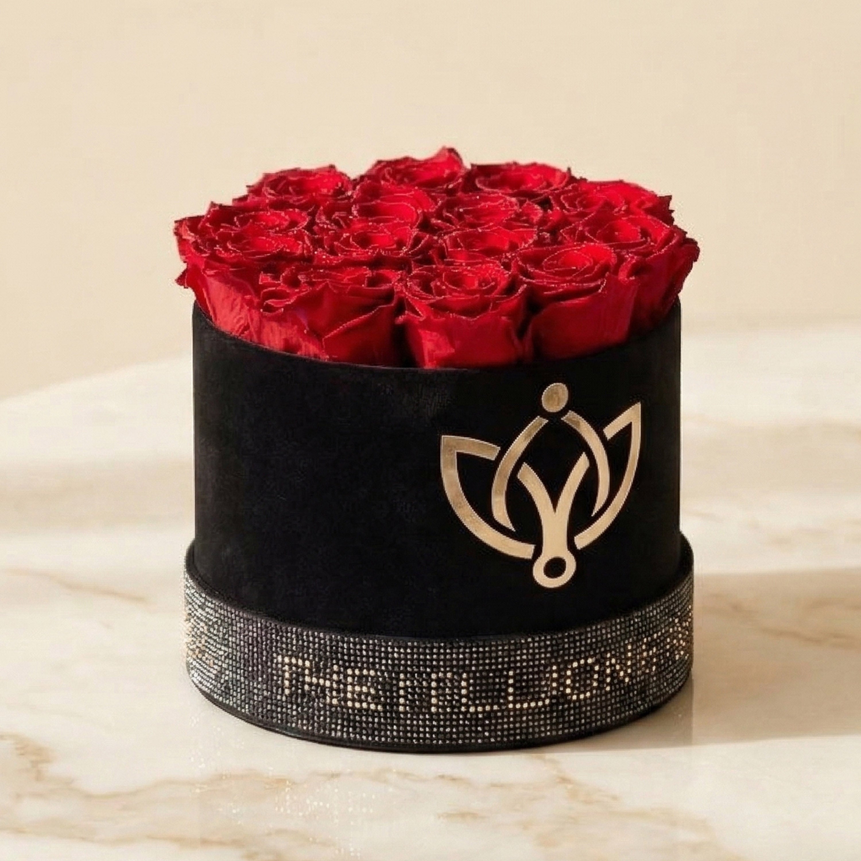 Classic Black Box | Crystal Edition | Red Roses