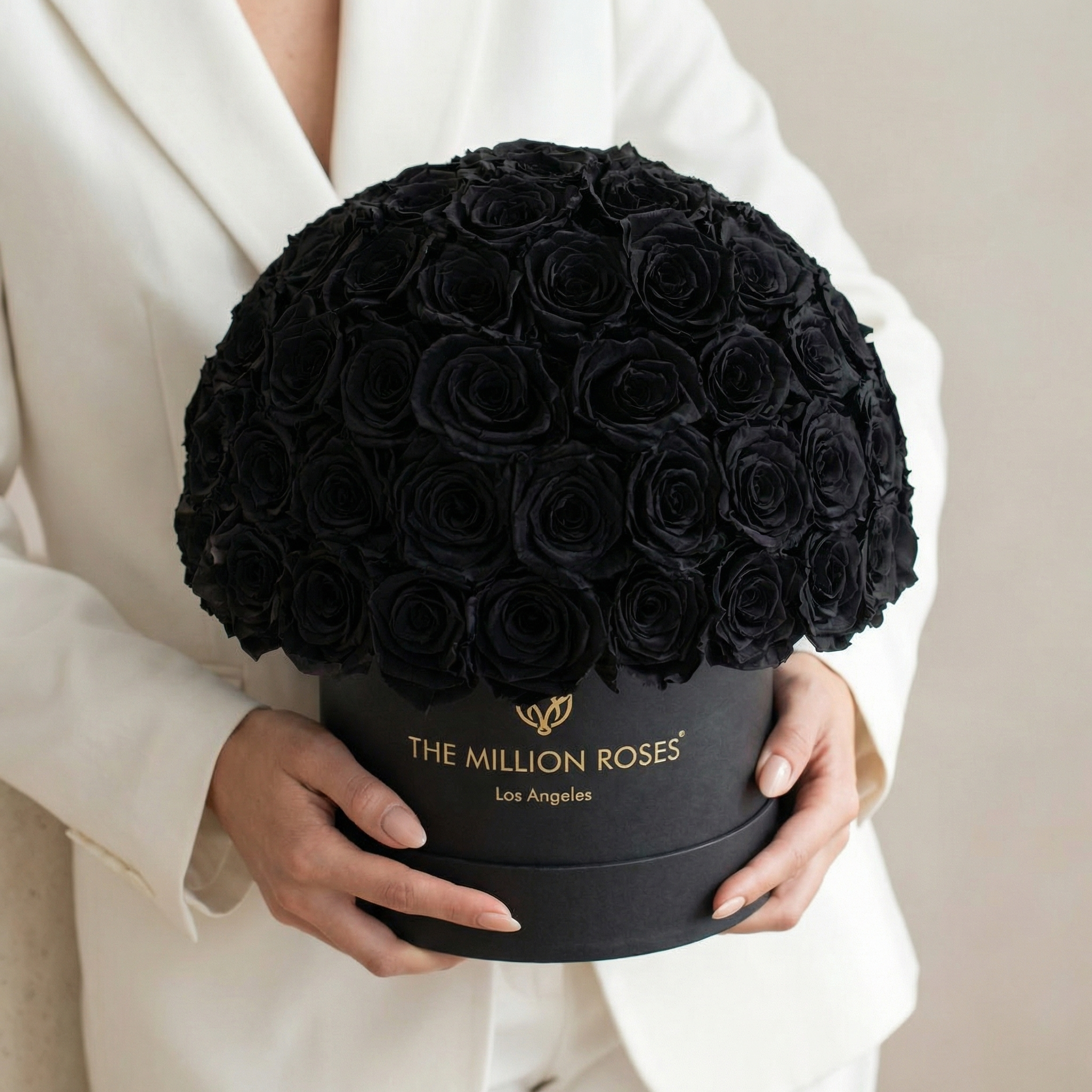 Caja Superdome Negra Clásica | Rosas rojas