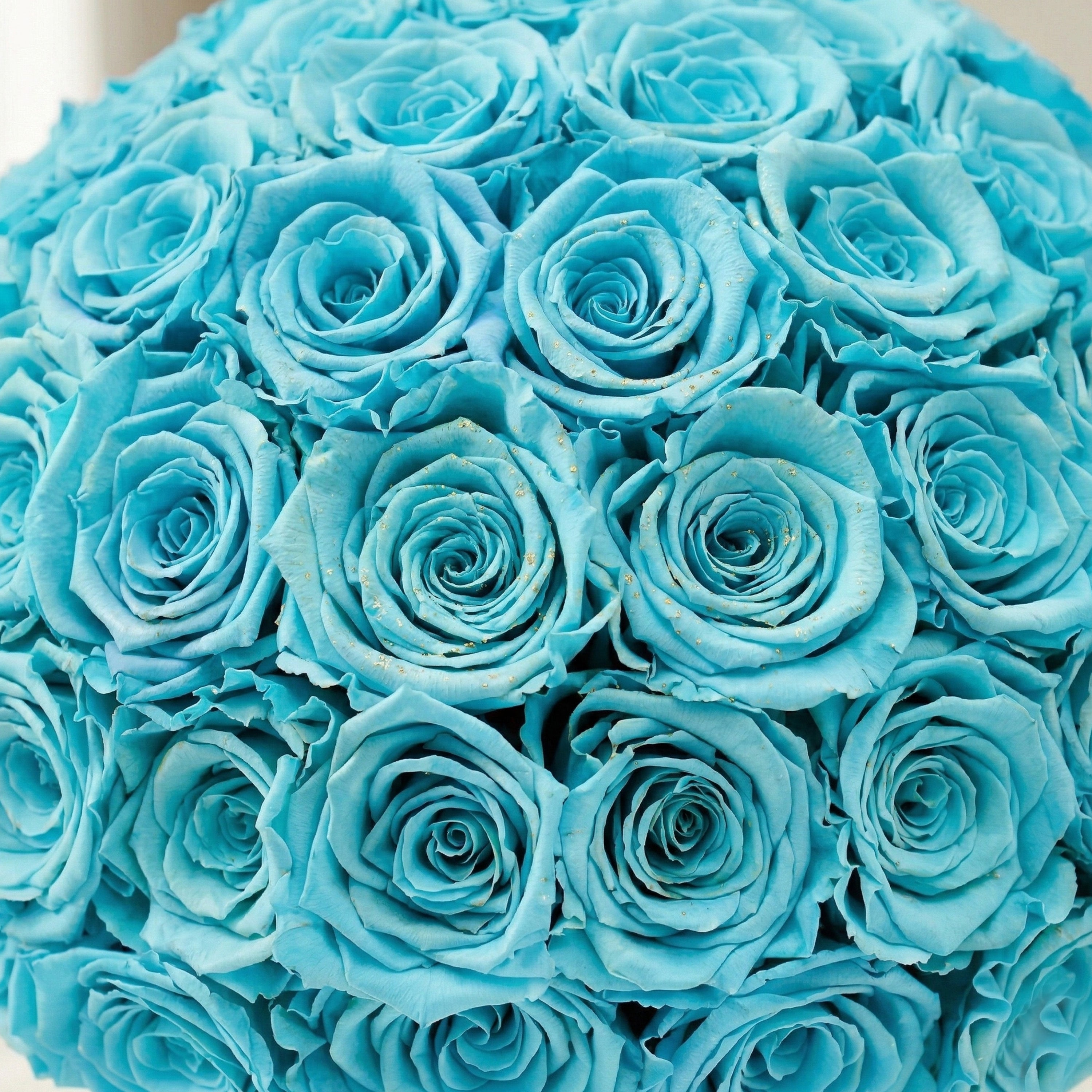Classic Mint Green Suede Superdome Box | Turquoise Roses