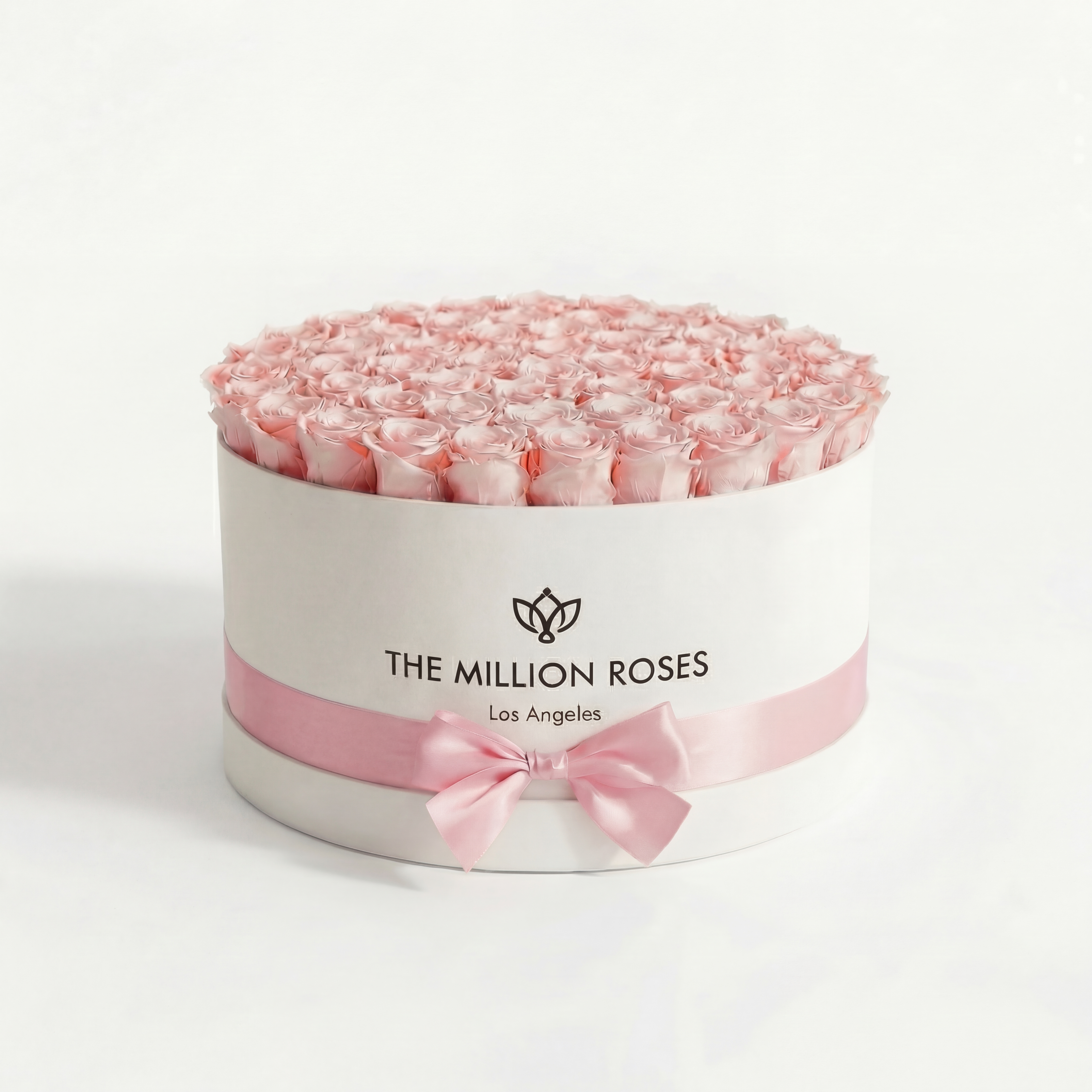 Deluxe White Box | Light Pink Roses