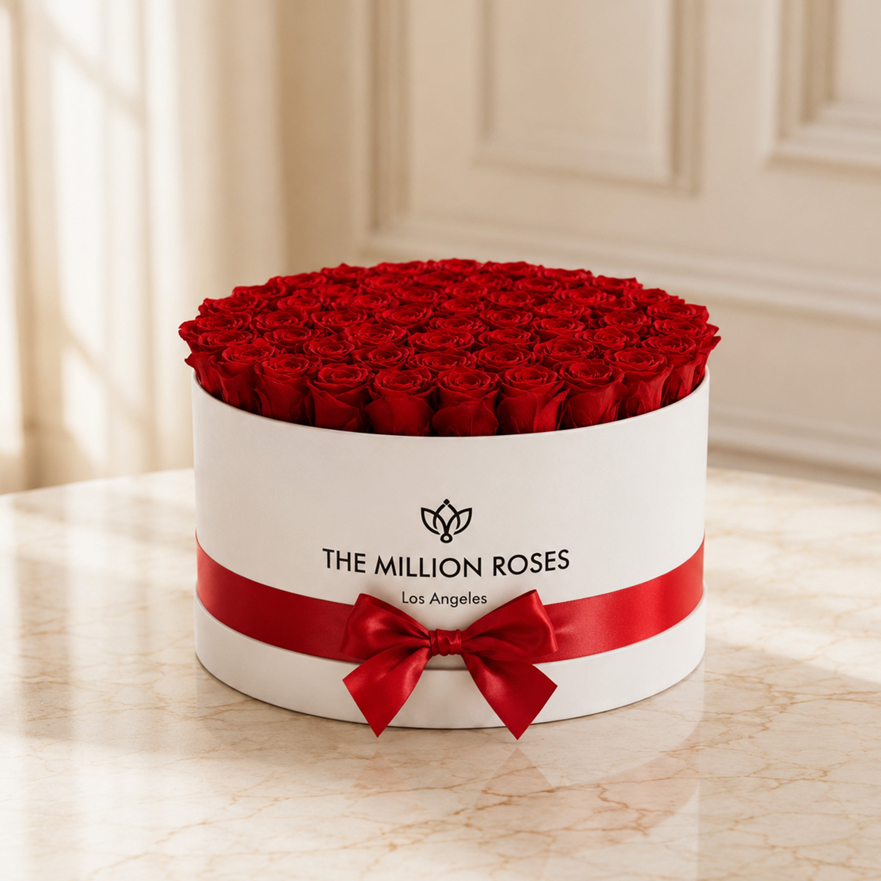 Deluxe White Box | Red Roses