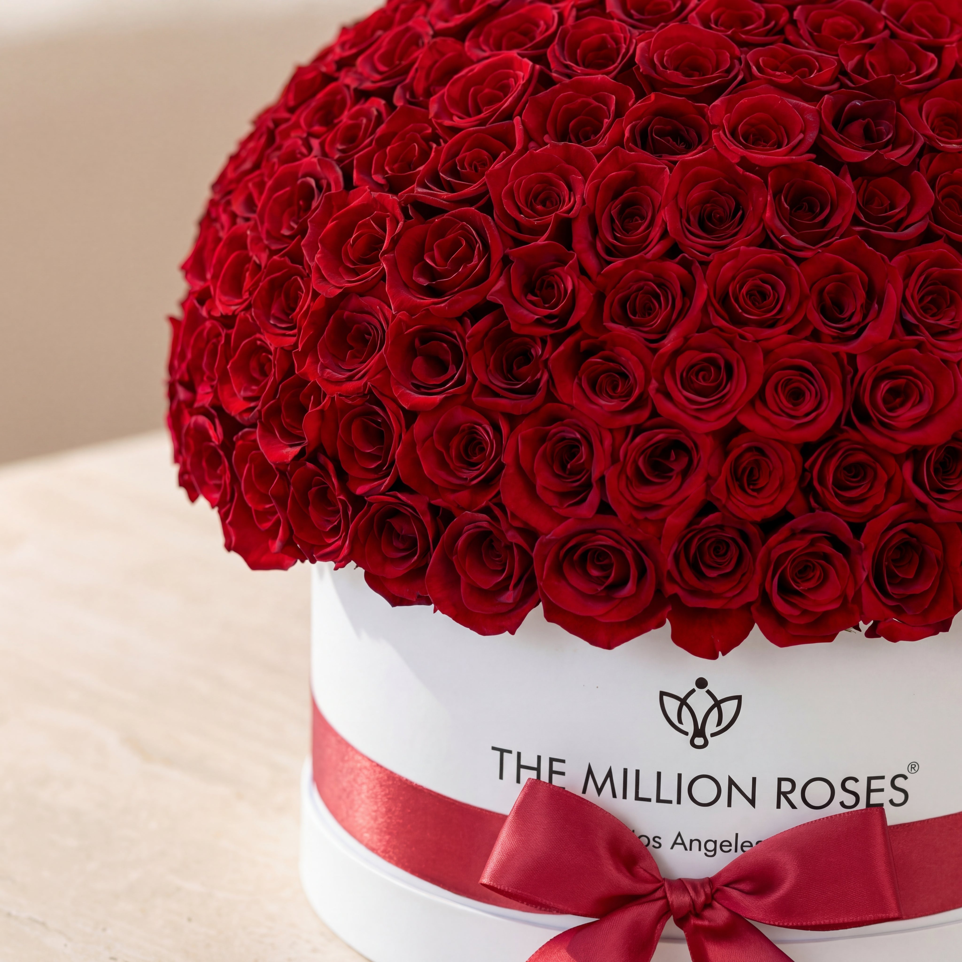 Deluxe White Dome Box | Red Roses