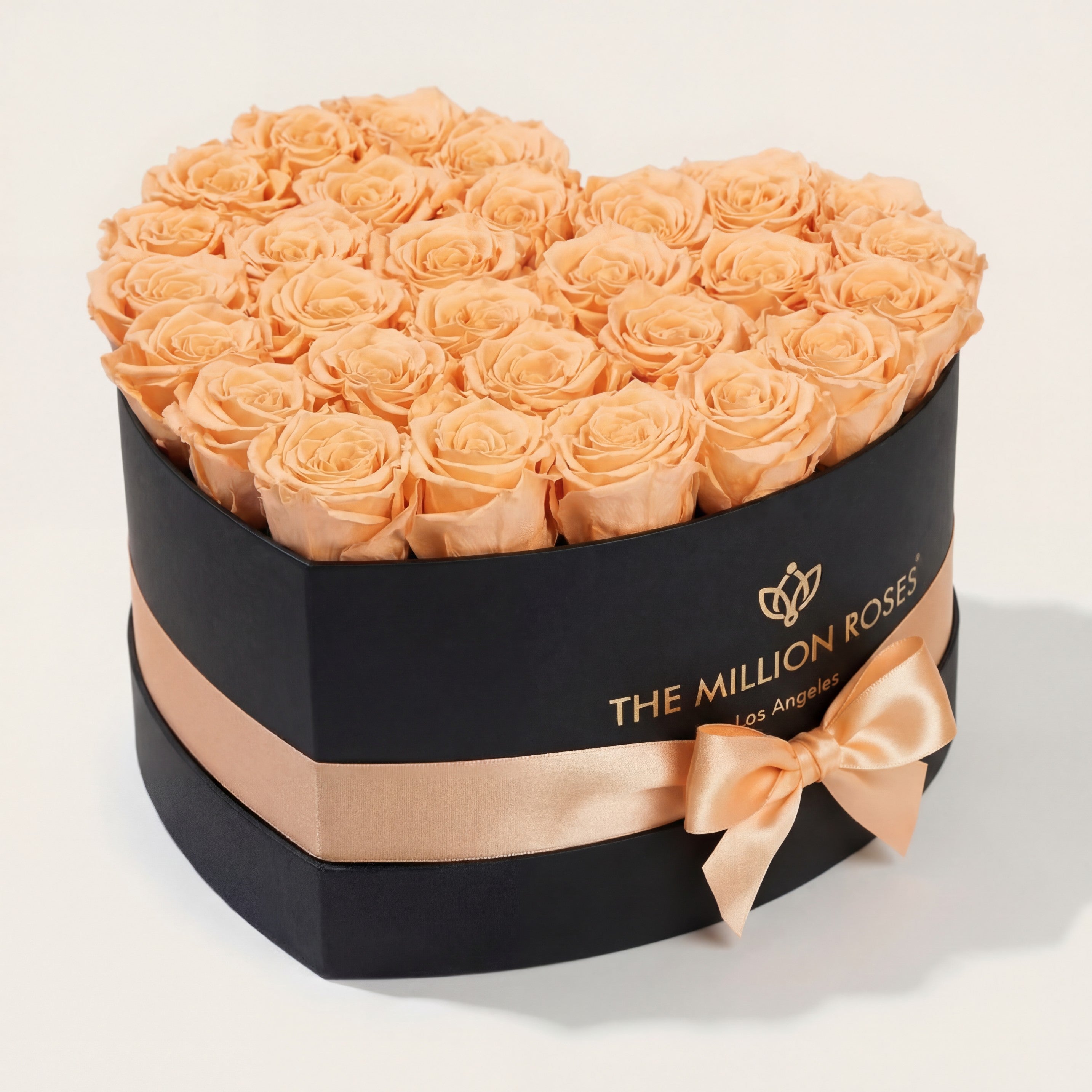 Heart Black Box | Peach Roses
