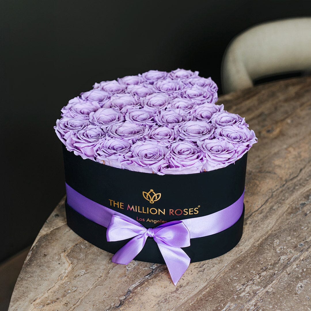 Heart Black Box | Lavender Roses