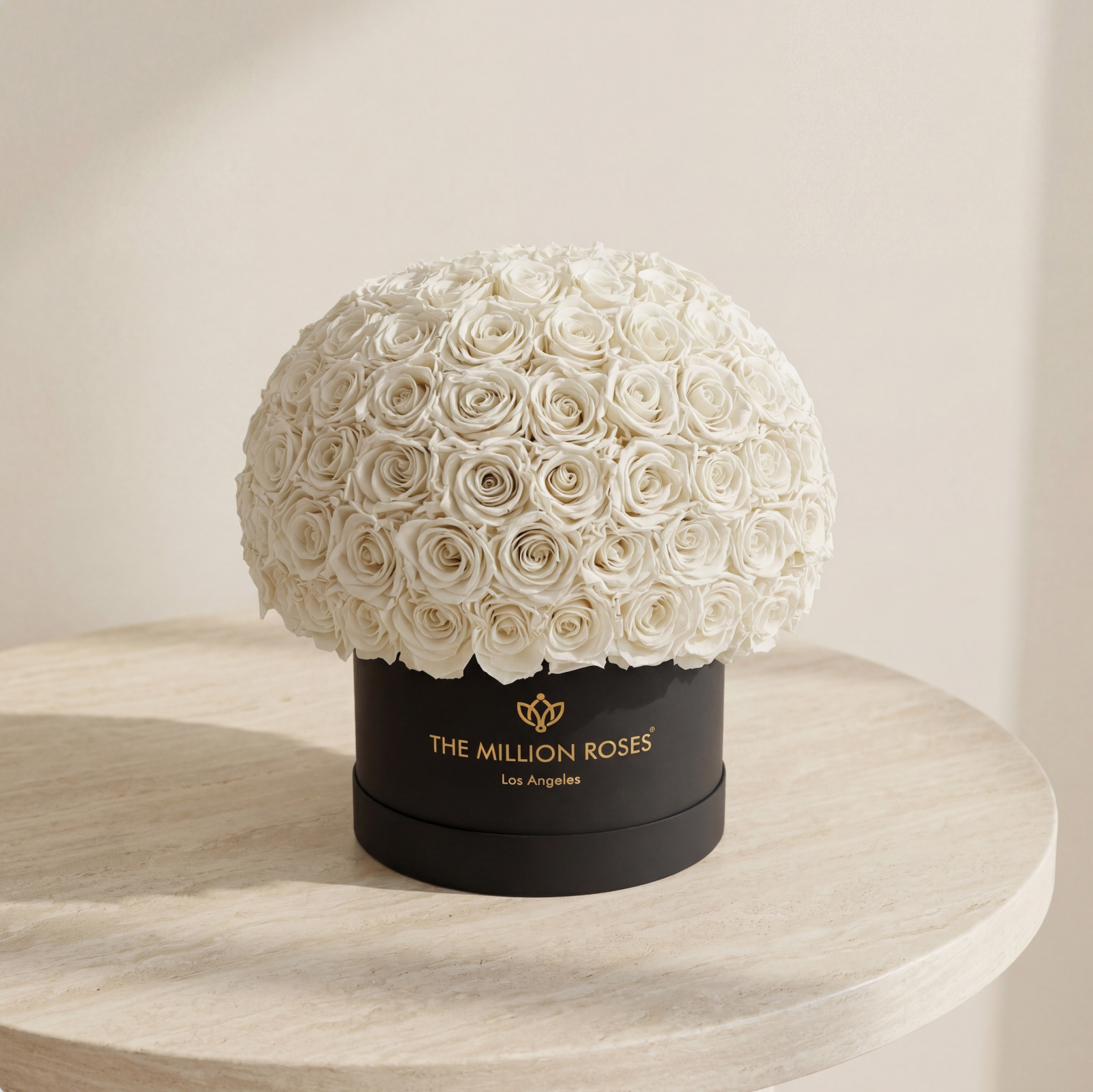 Supreme Black Superdome Box | White Roses