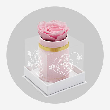Single Light Pink Suede Box | Limited Mother's Day Edition | Light Pink Rose