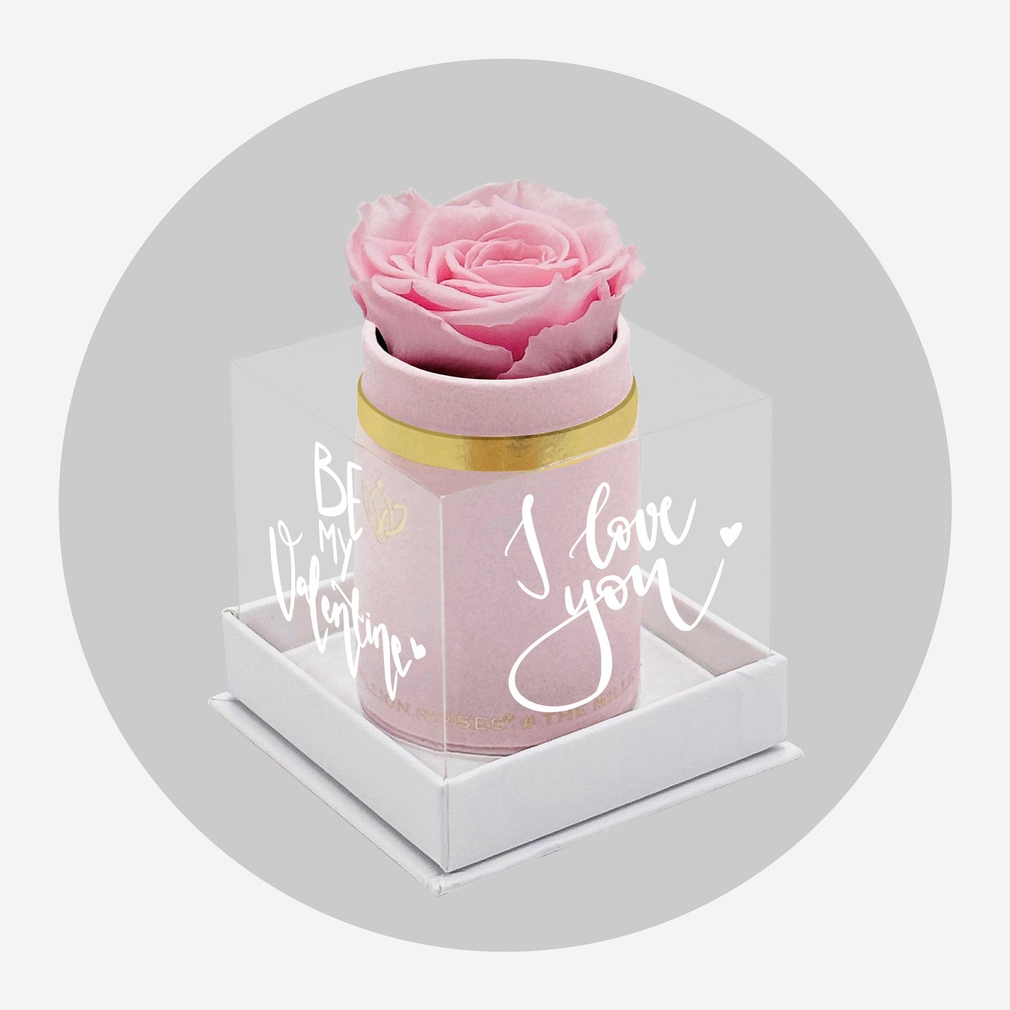Single Light Pink Suede Box | Limited Love Note Edition | Light Pink Rose