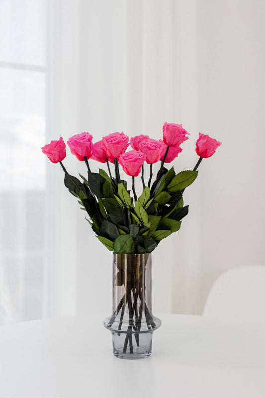 Trandafiri Long Stem | Trandafiri roz aprins