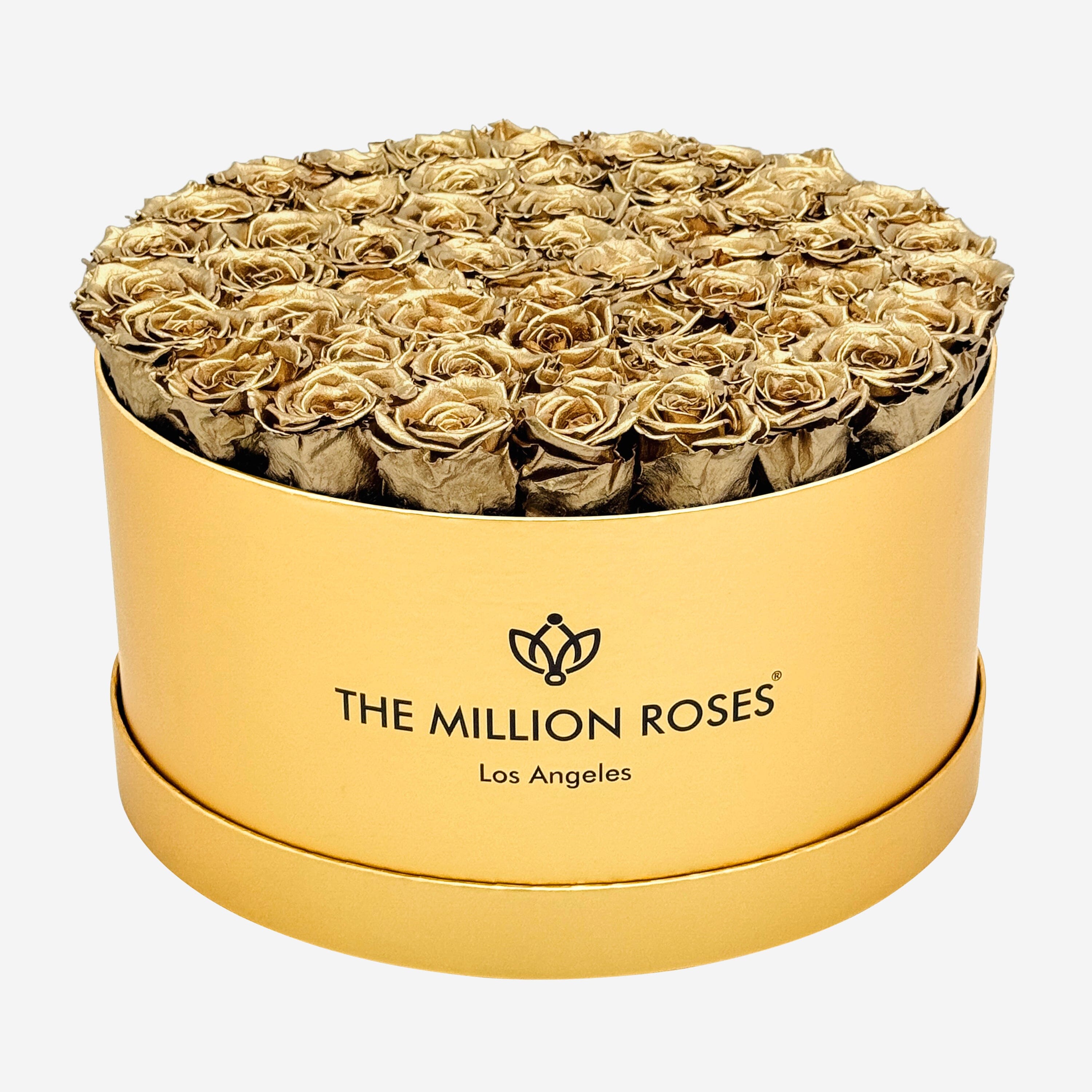 Deluxe Matte Gold Box | Gold Roses