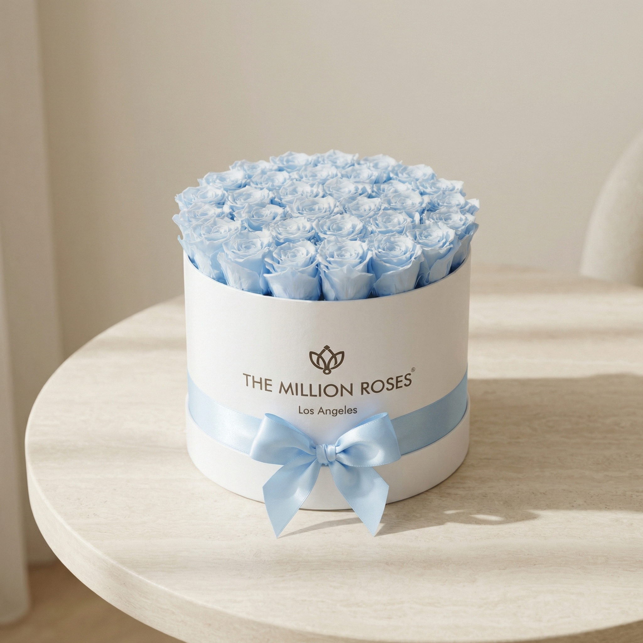 Supreme White Box | Light Blue Roses