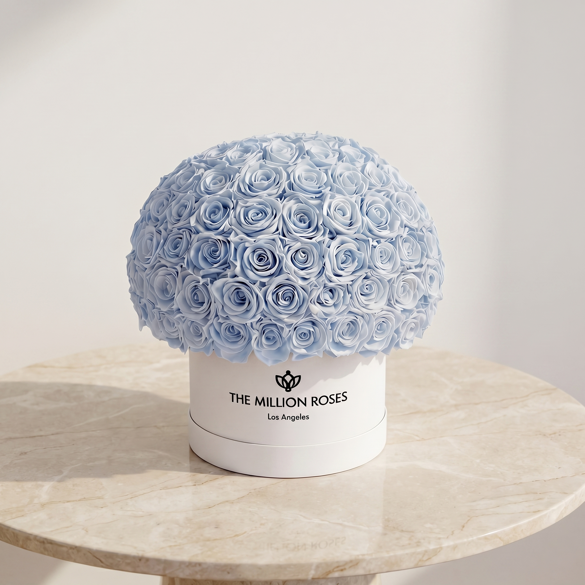 Supreme White Superdome Box | Light Blue Roses