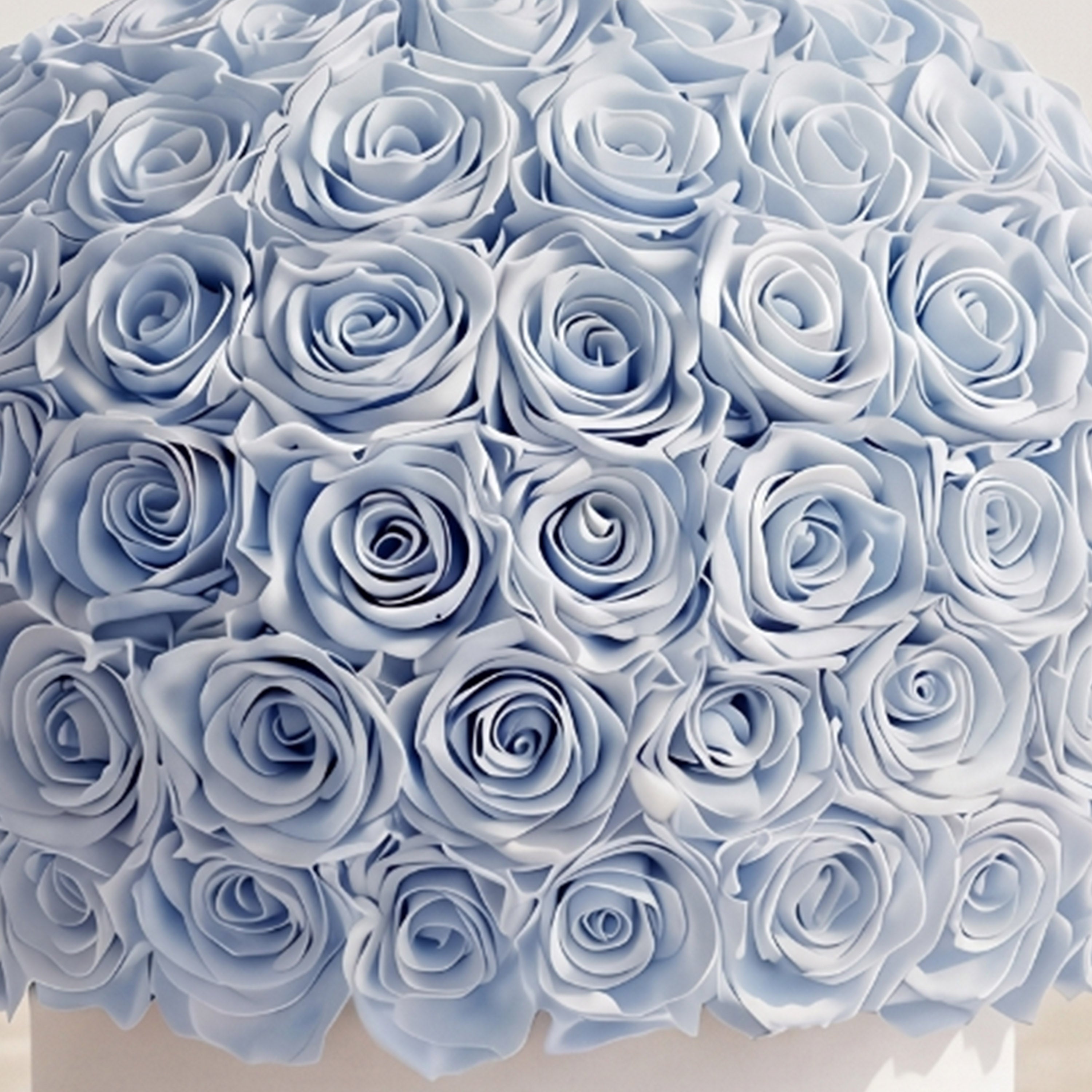 Supreme White Superdome Box | Light Blue Roses
