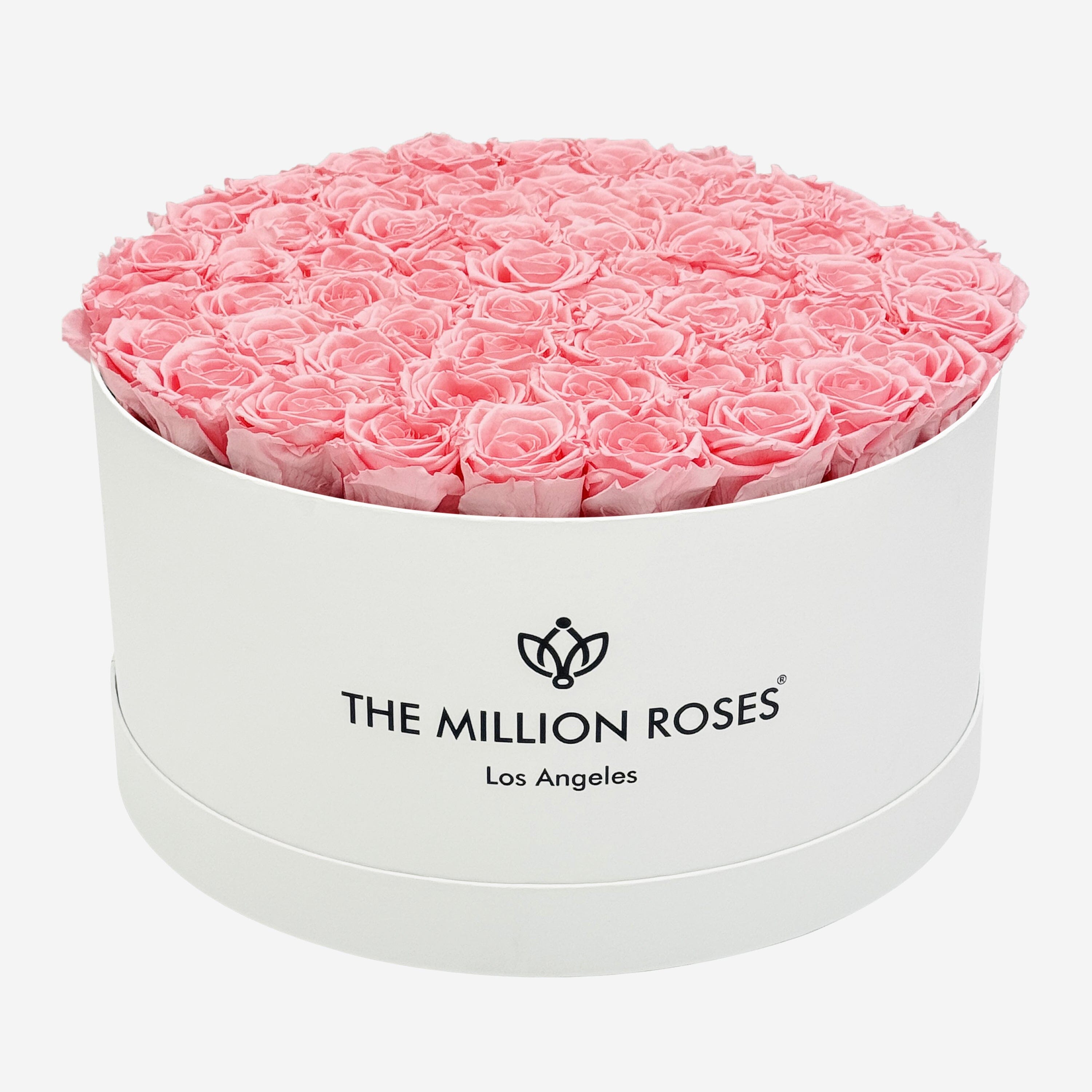 Deluxe White Box | Light Pink Roses