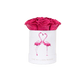 Cutie Albă Basic | Ediția Flamingo | Trandafiri magenta