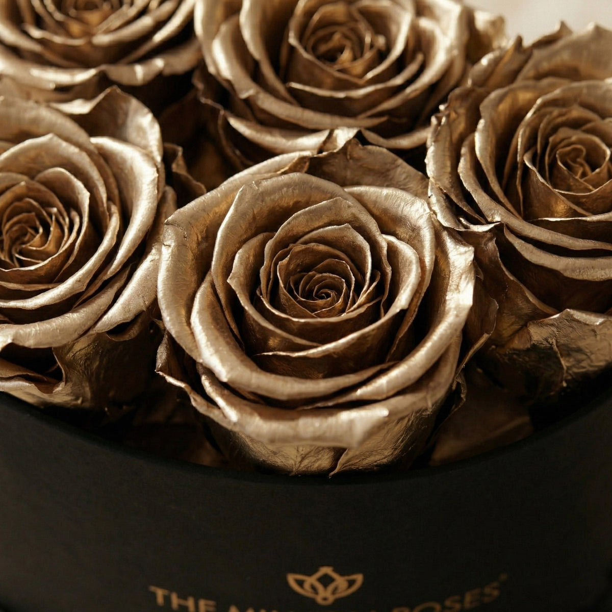 First Gold Rose Gold Roses - Preserved & Forever Roses in a Box | The Million Roses®