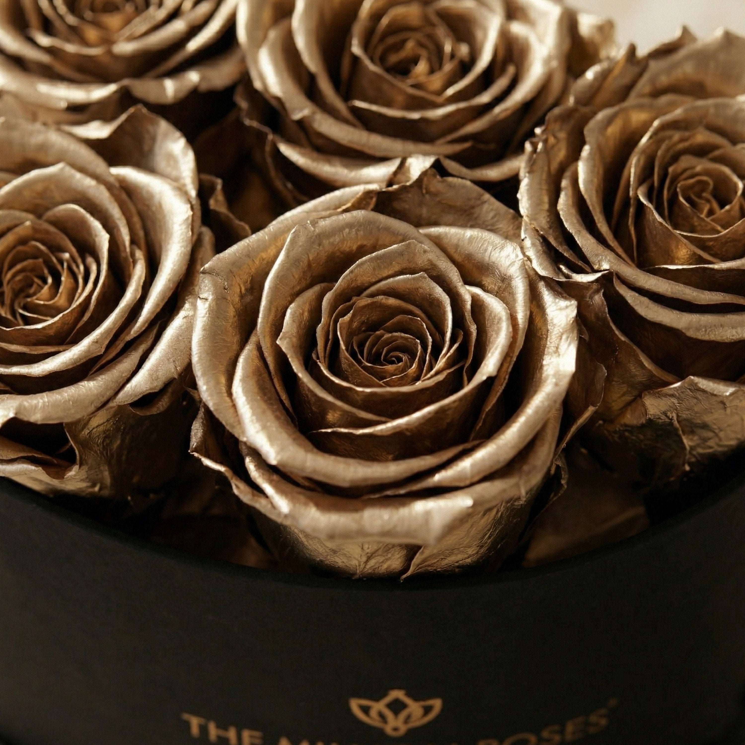Baby Heart Black Box | Gold Roses