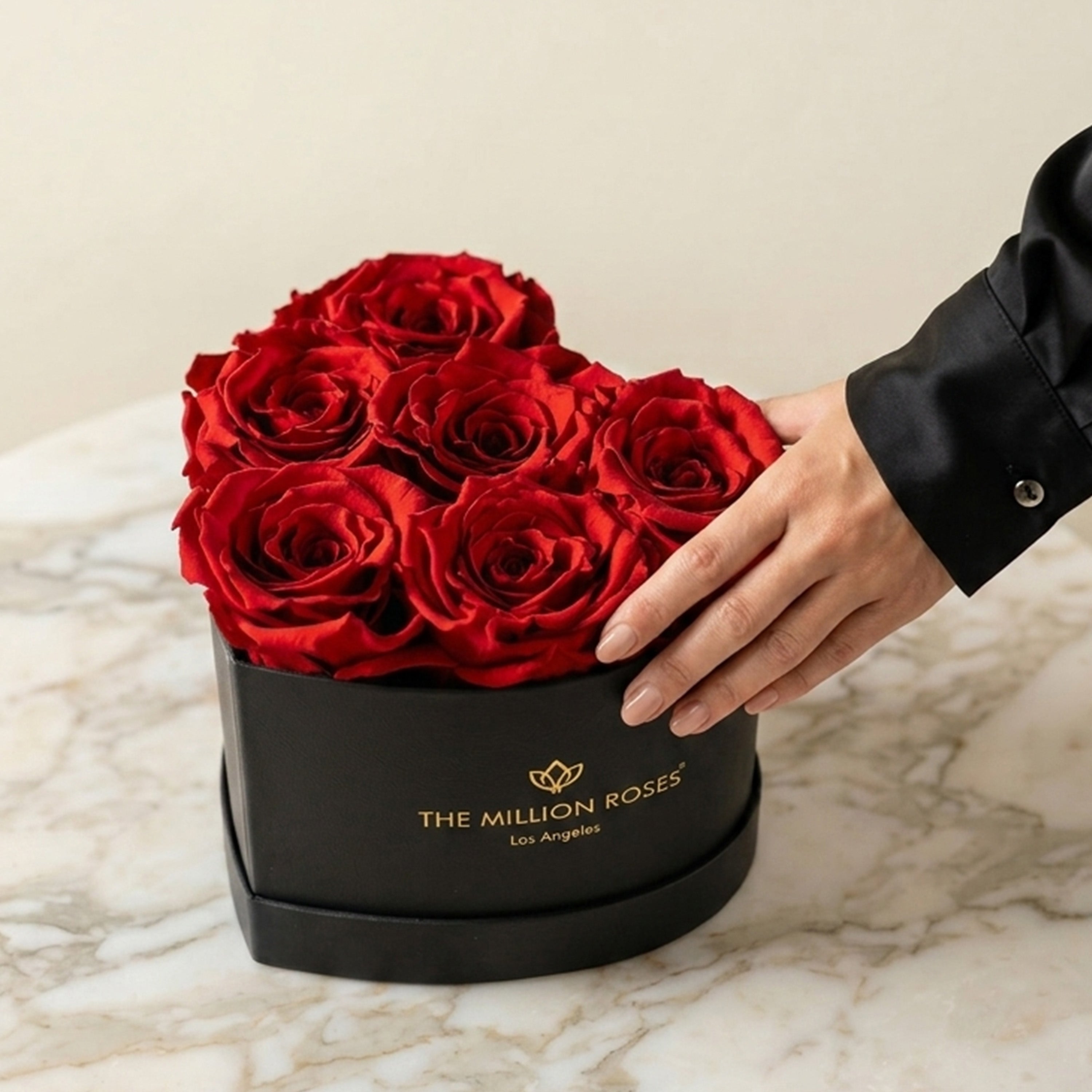 Baby Heart Black Box | Red Roses
