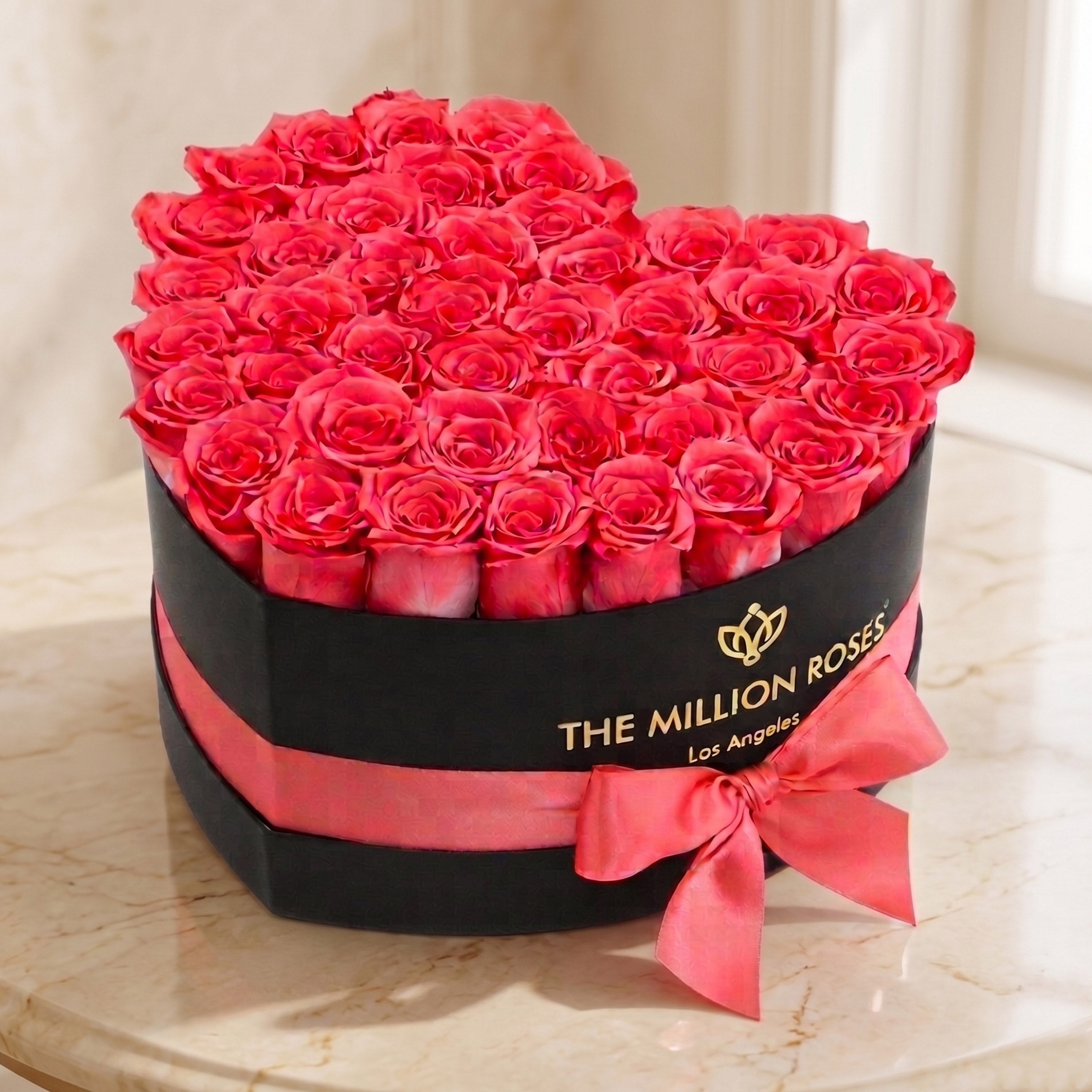 Heart Black Box | Coral Roses