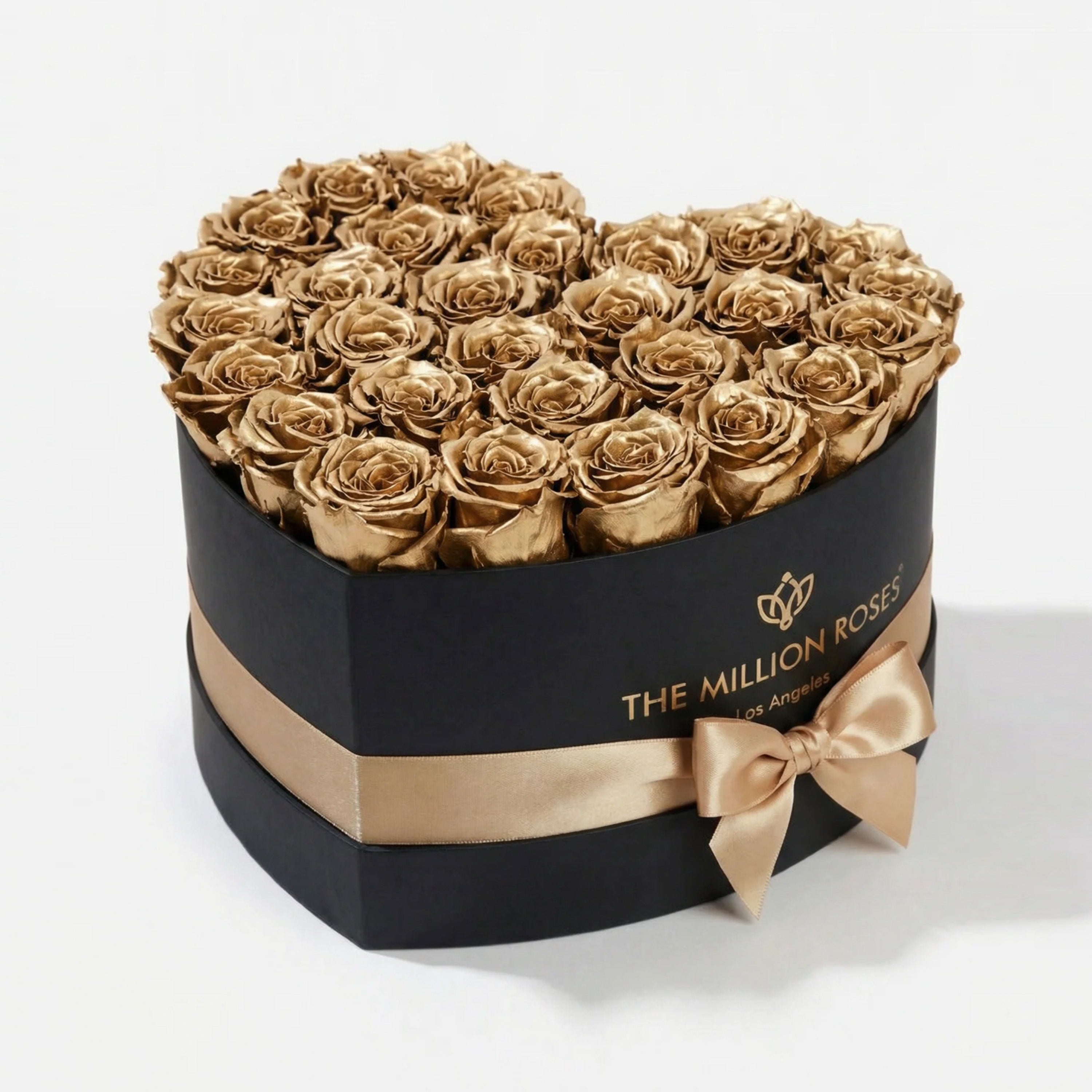 Heart Black Box | Gold Roses