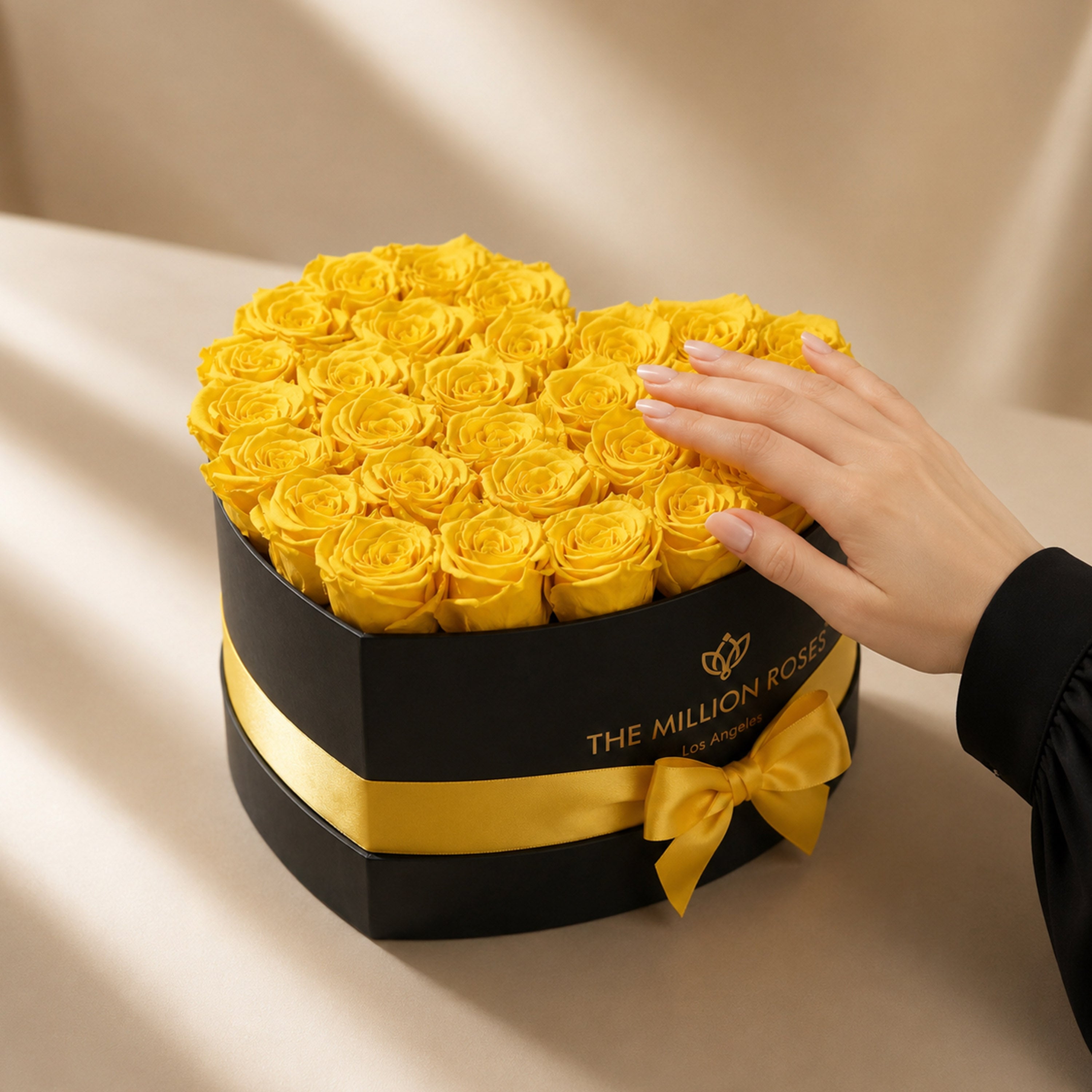 Heart Black Box | Yellow Roses