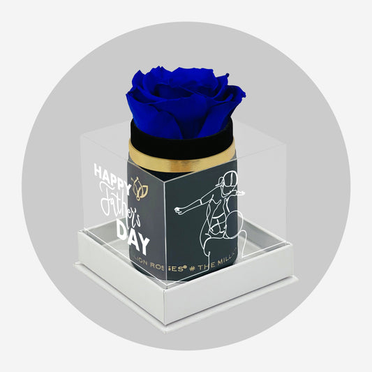 Single Černý Suede Box | Limited Father's Love Edition | Královsky modrá růže