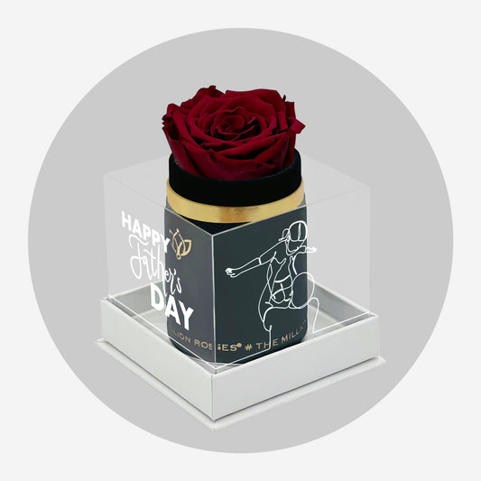 Single Čierny Suede Box | Limited Father's Love Edition | Červená ruža