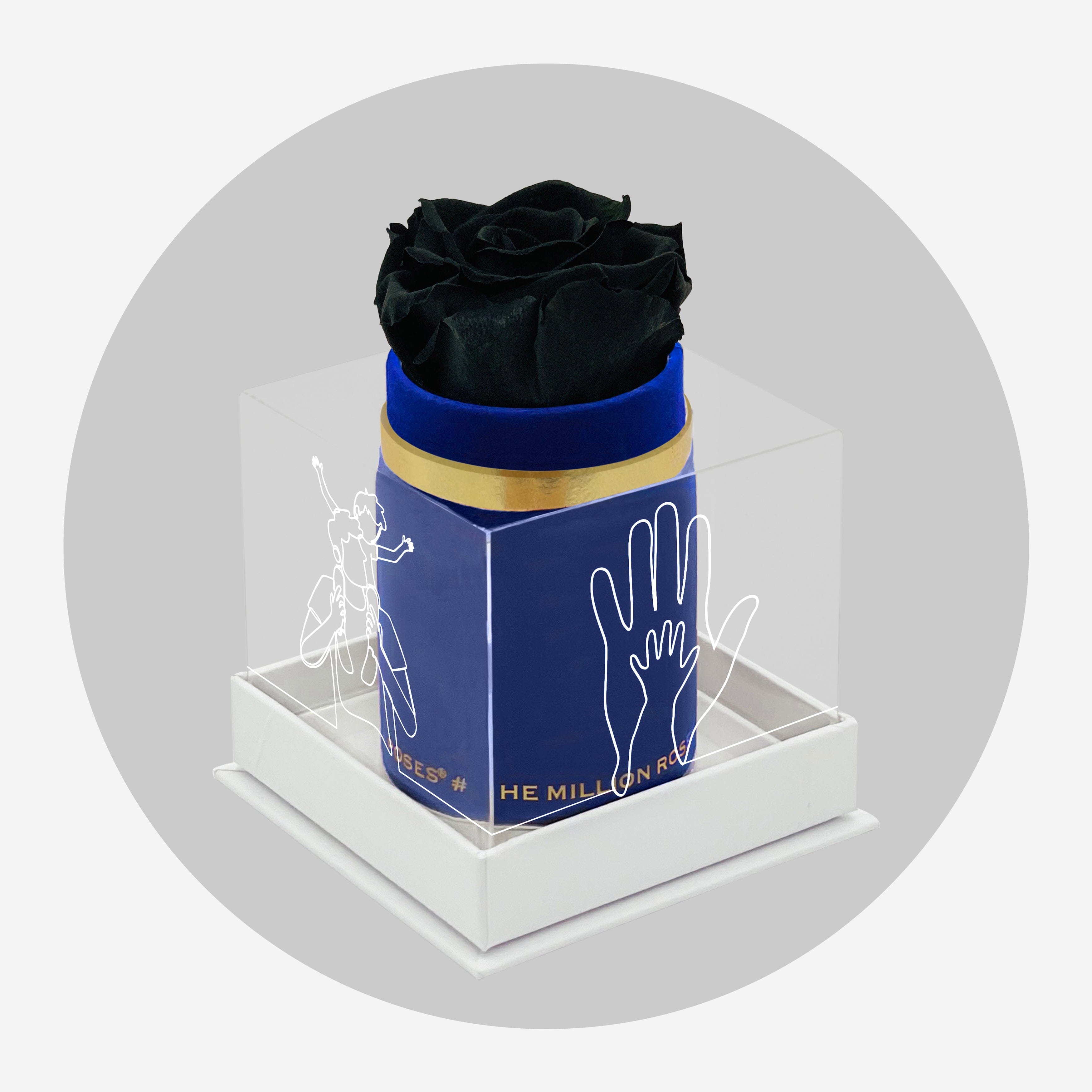 Single Royal Blue Suede Box | Limited Father's Love Edition | Black Rose