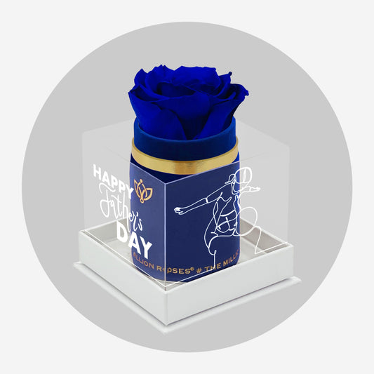 Single Royal Blue Suede Box | Limited Father's Love Edition | Royal Blue Rose