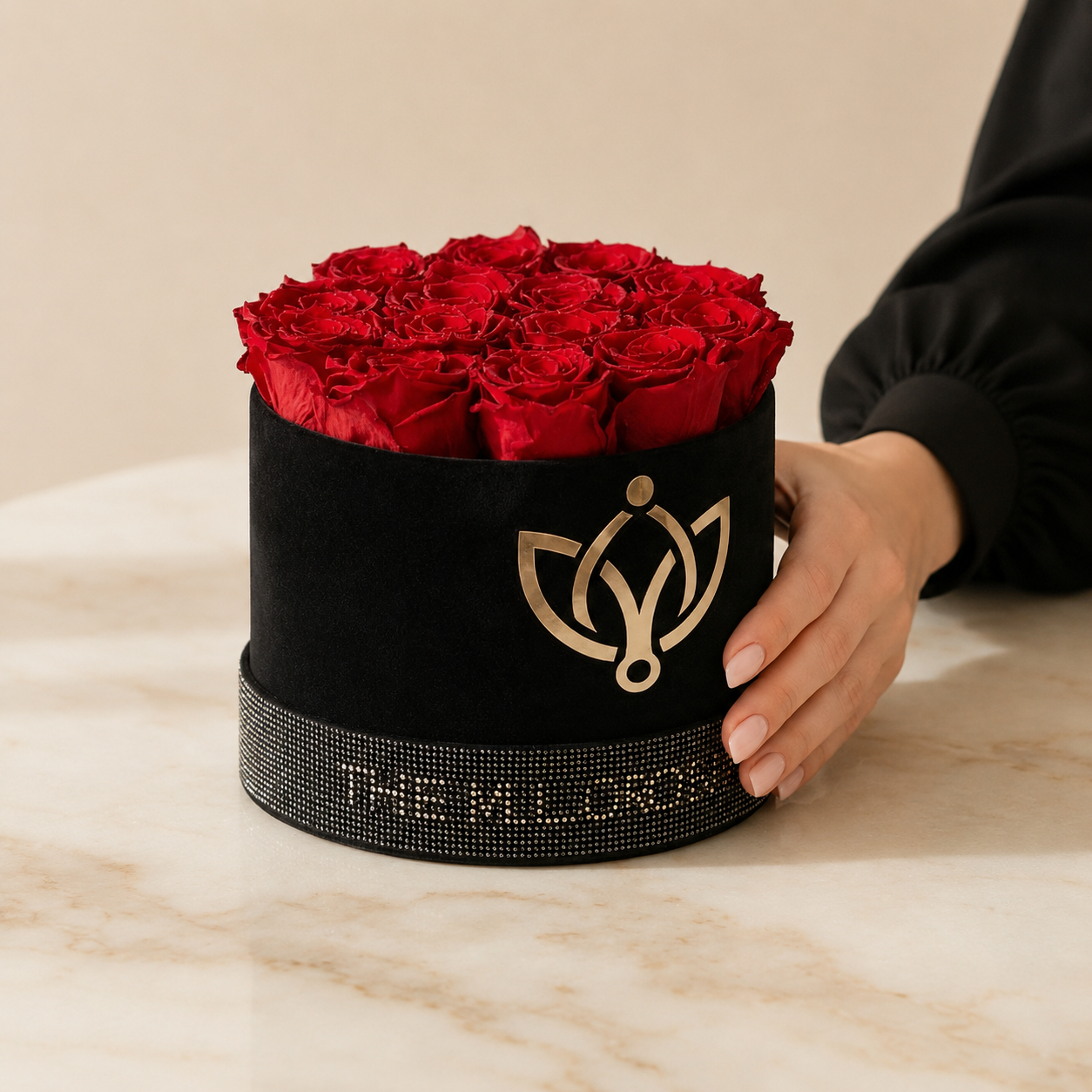 Classic Black Box | Crystal Edition | Red Roses