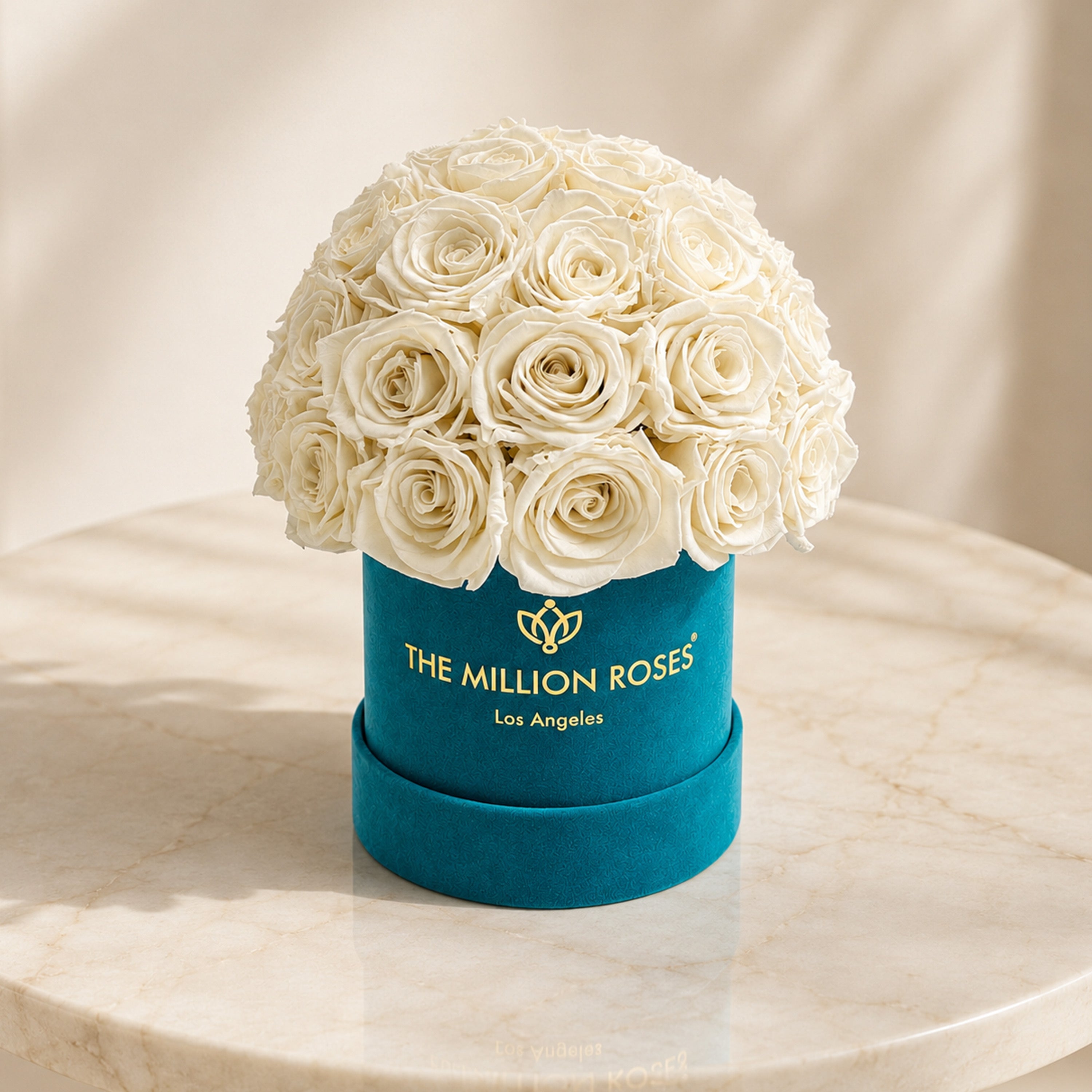 Essence Dark Green Suede Superdome Box | White Roses