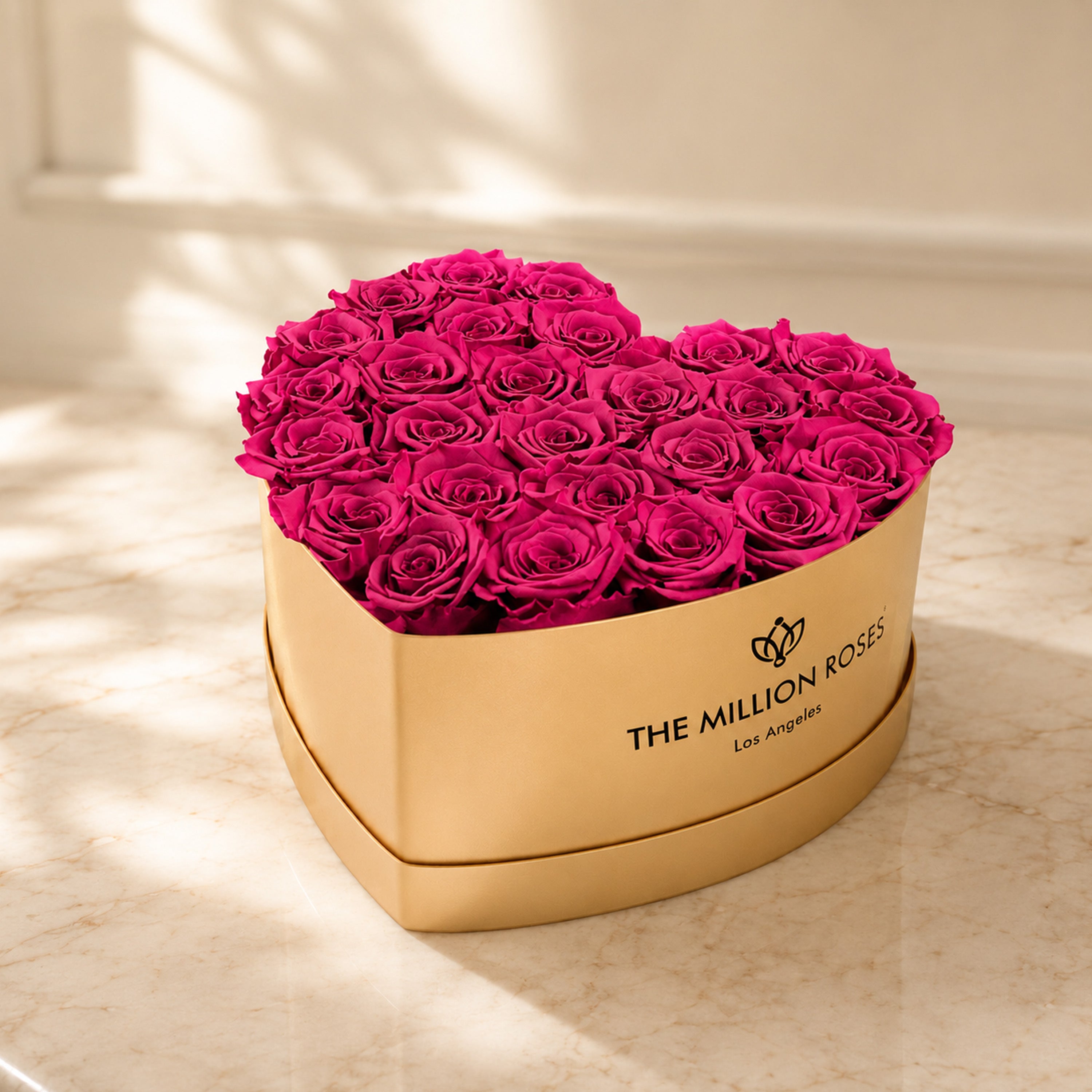Heart Gold Box | Orchid Roses