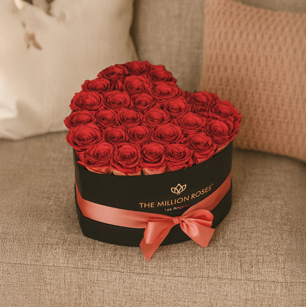 Coeur Boîte Noire | Roses corail