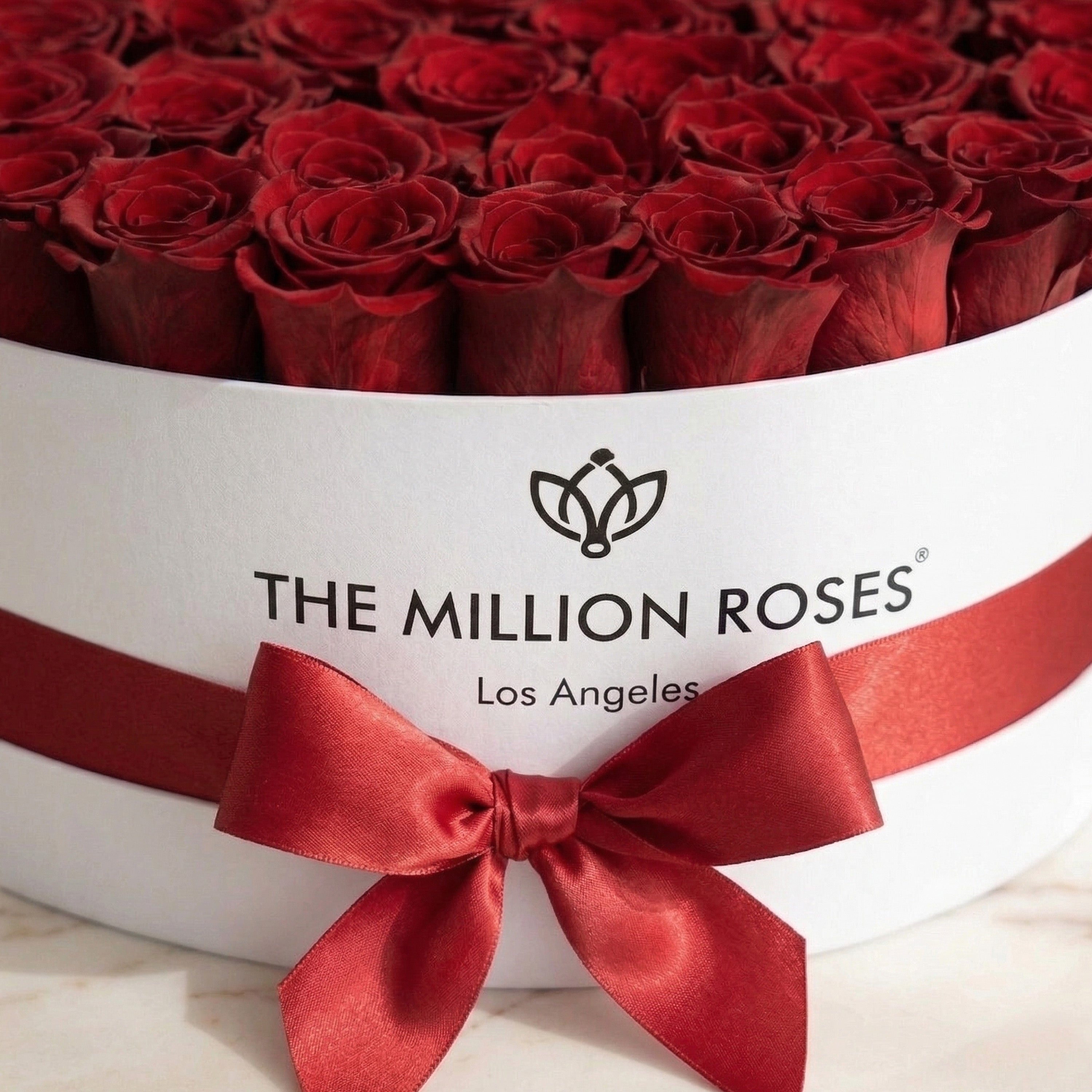 Heart White Box | Red Roses