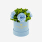 Basic Light Blue Suede Garden Box | Light Blue Roses