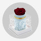 Single Svetlo Modrý Suede Box | Limited Mother's Love Edition | Červená ruža