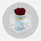 Single Svetlo Modrý Suede Box | Limited Mother's Love Edition | Červená ruža