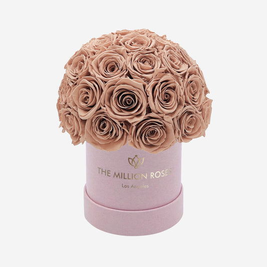 Basic Light Pink Suede Superdome Box | Sand Roses