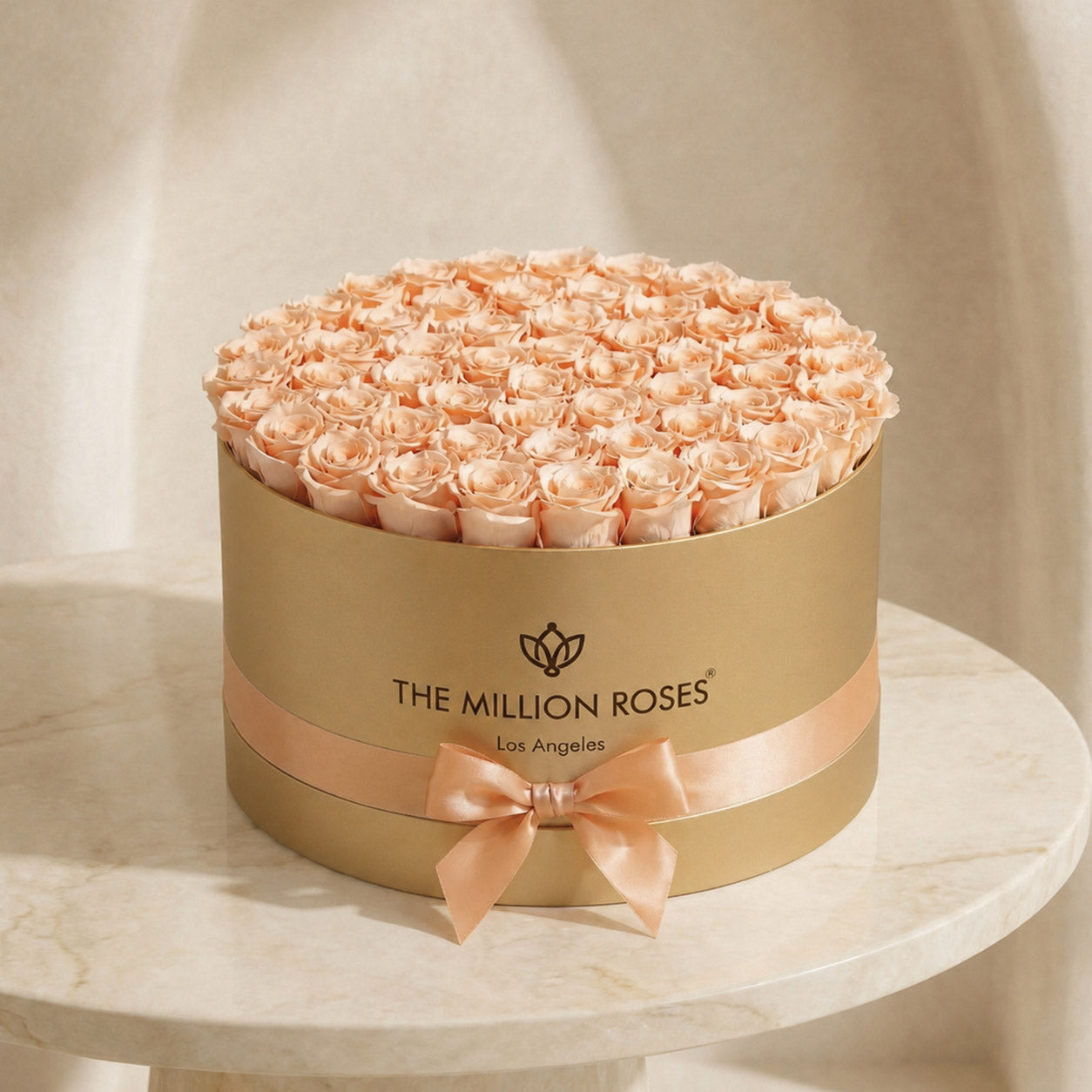 Deluxe Gold Box | Peach Roses