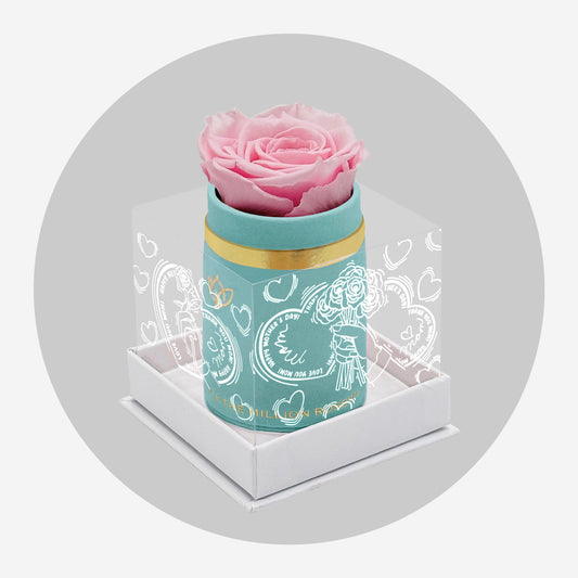 Single Mint Green Suede Box | Limited Mother's Love Edition | Light Pink Rose