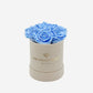 Cutie de piele întoarsă bej Basic | Trandafiri albastru deschis